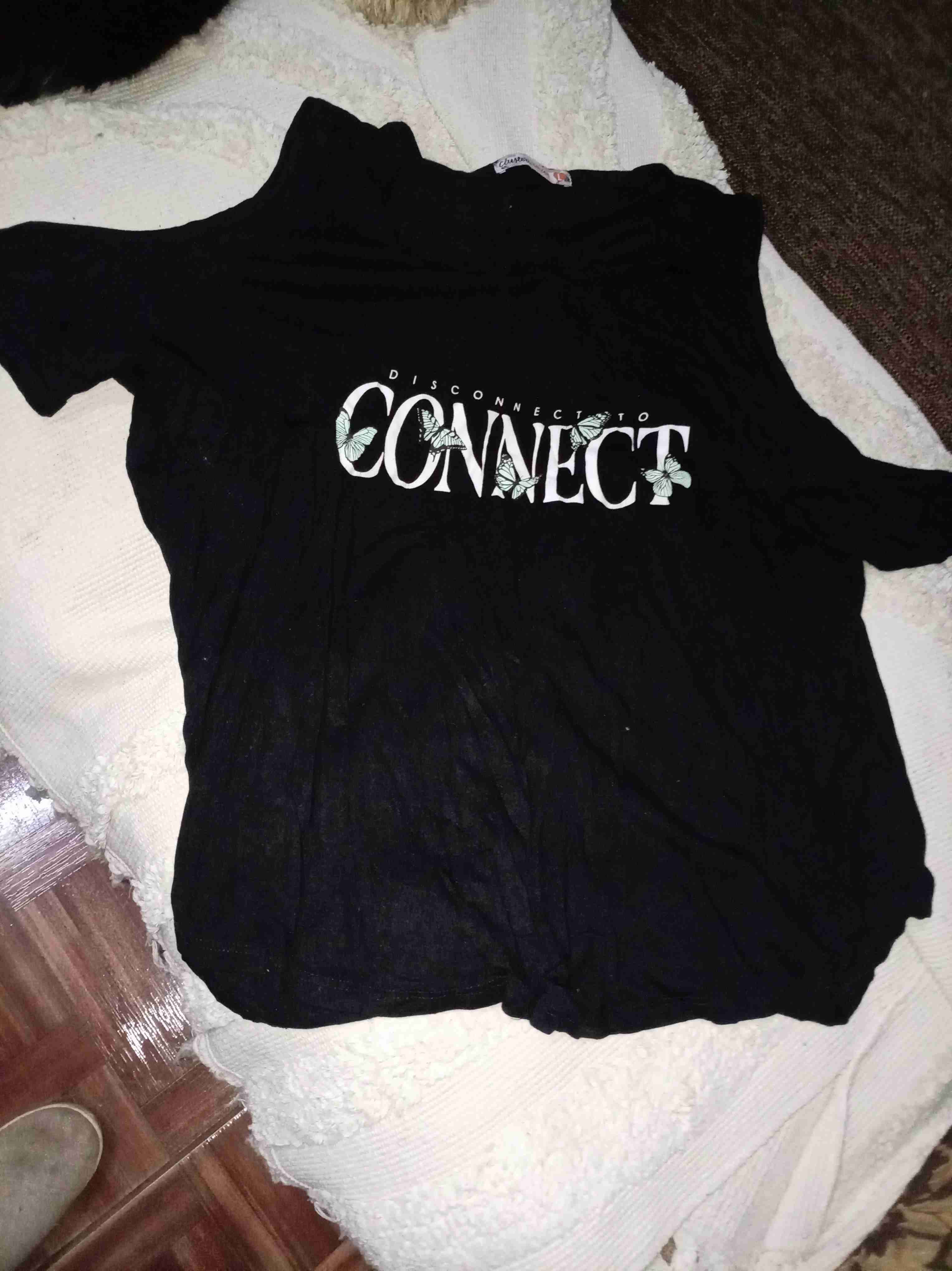 Polera negra con estampado CONNECT - miniatura 2