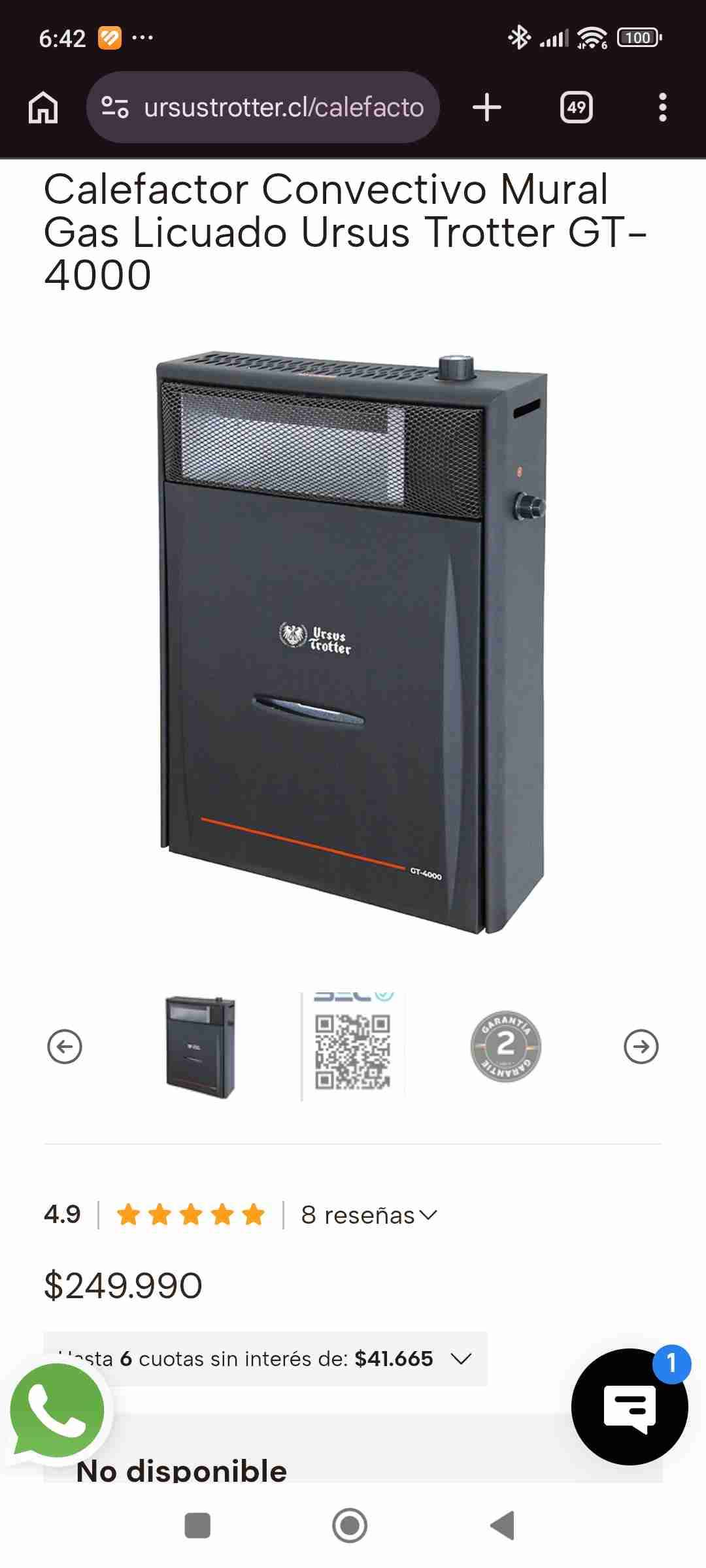 Calefactor Ursus Trotter UT GT-4000 - miniatura 4