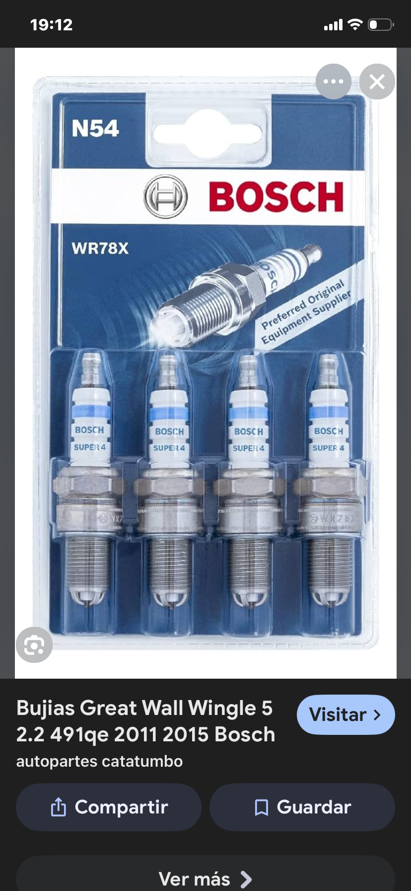 Bujías Bosch Super 4 WR78X - miniatura 1