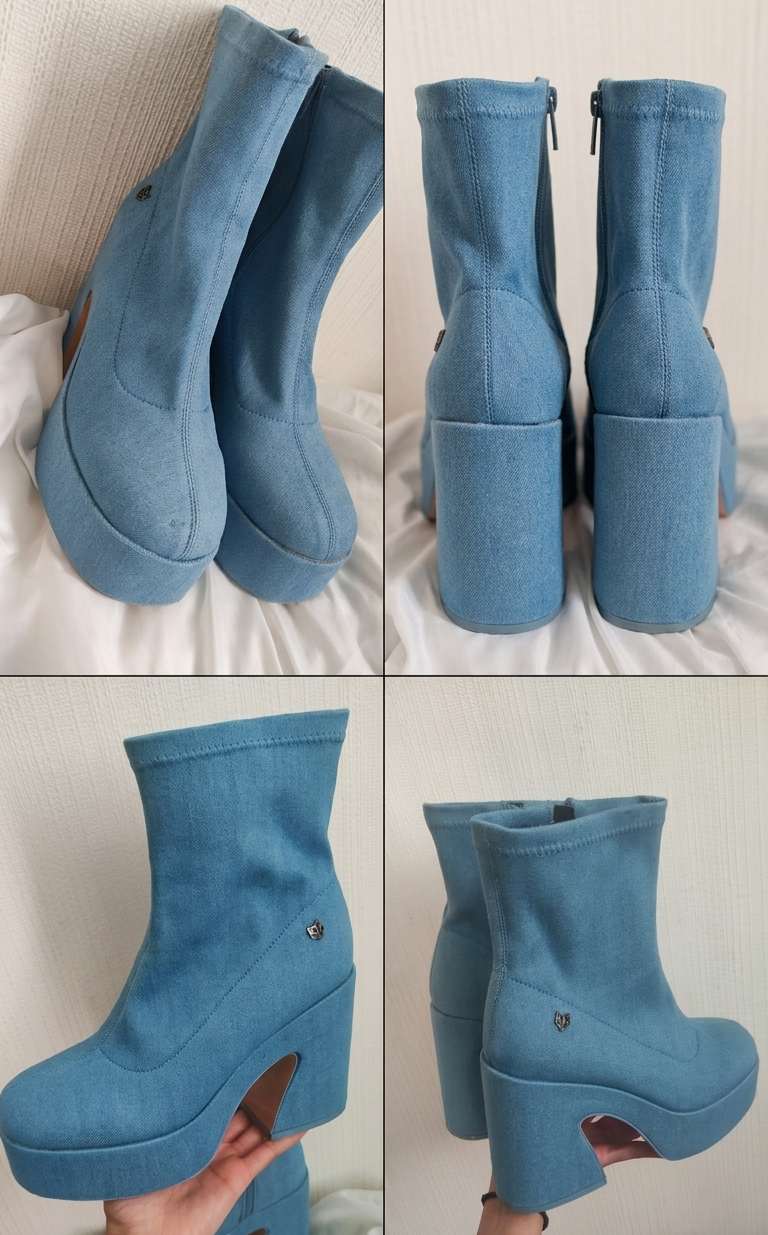 Botines jeans de plataforma