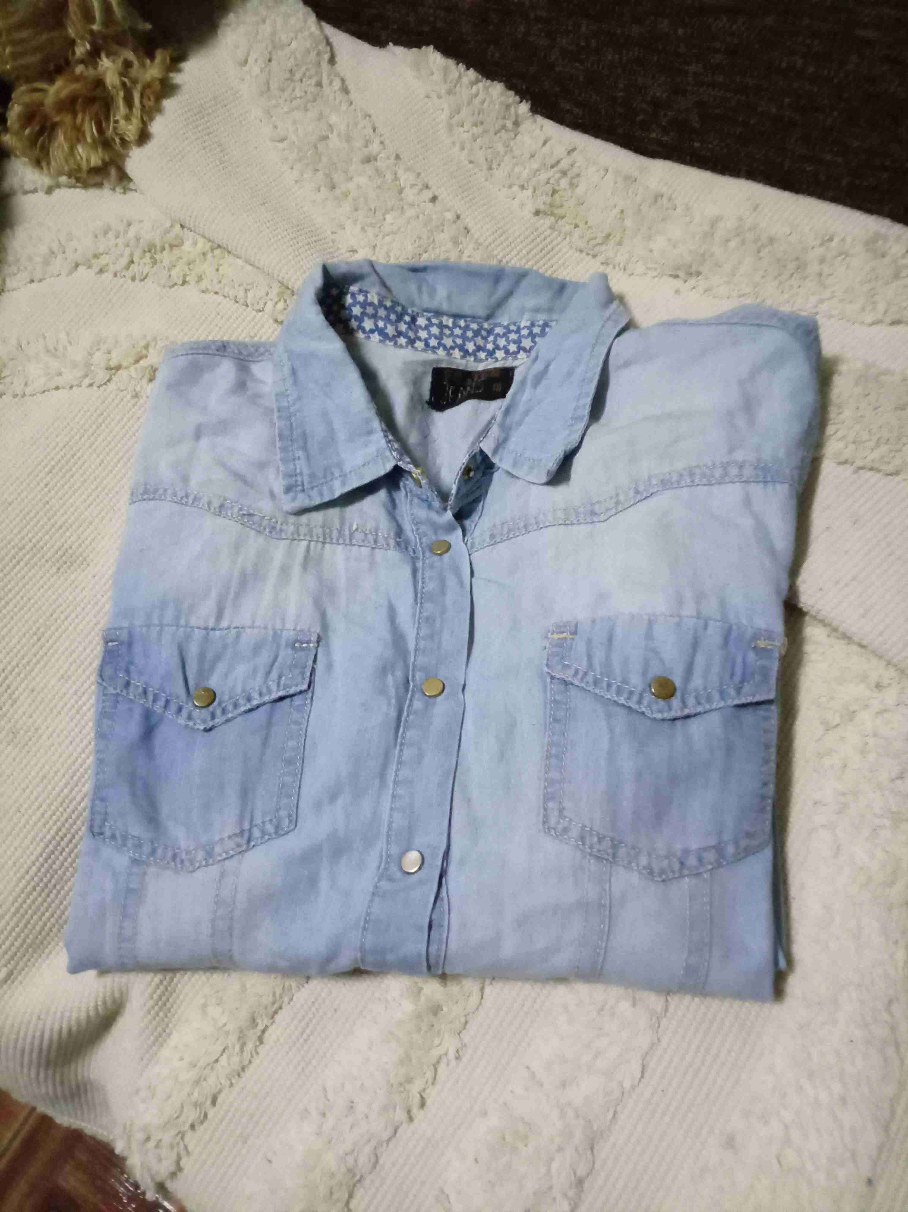 Camisa de mezclilla celeste - miniatura 1