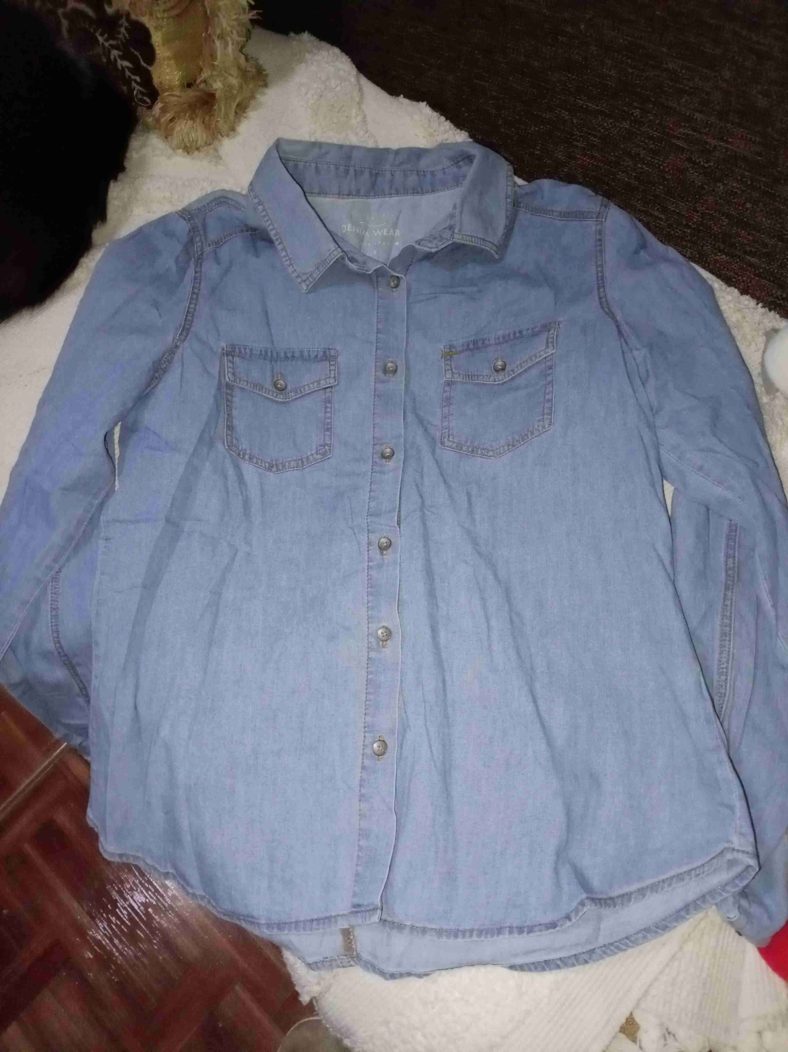 Camisa de mezclilla celeste - miniatura 3