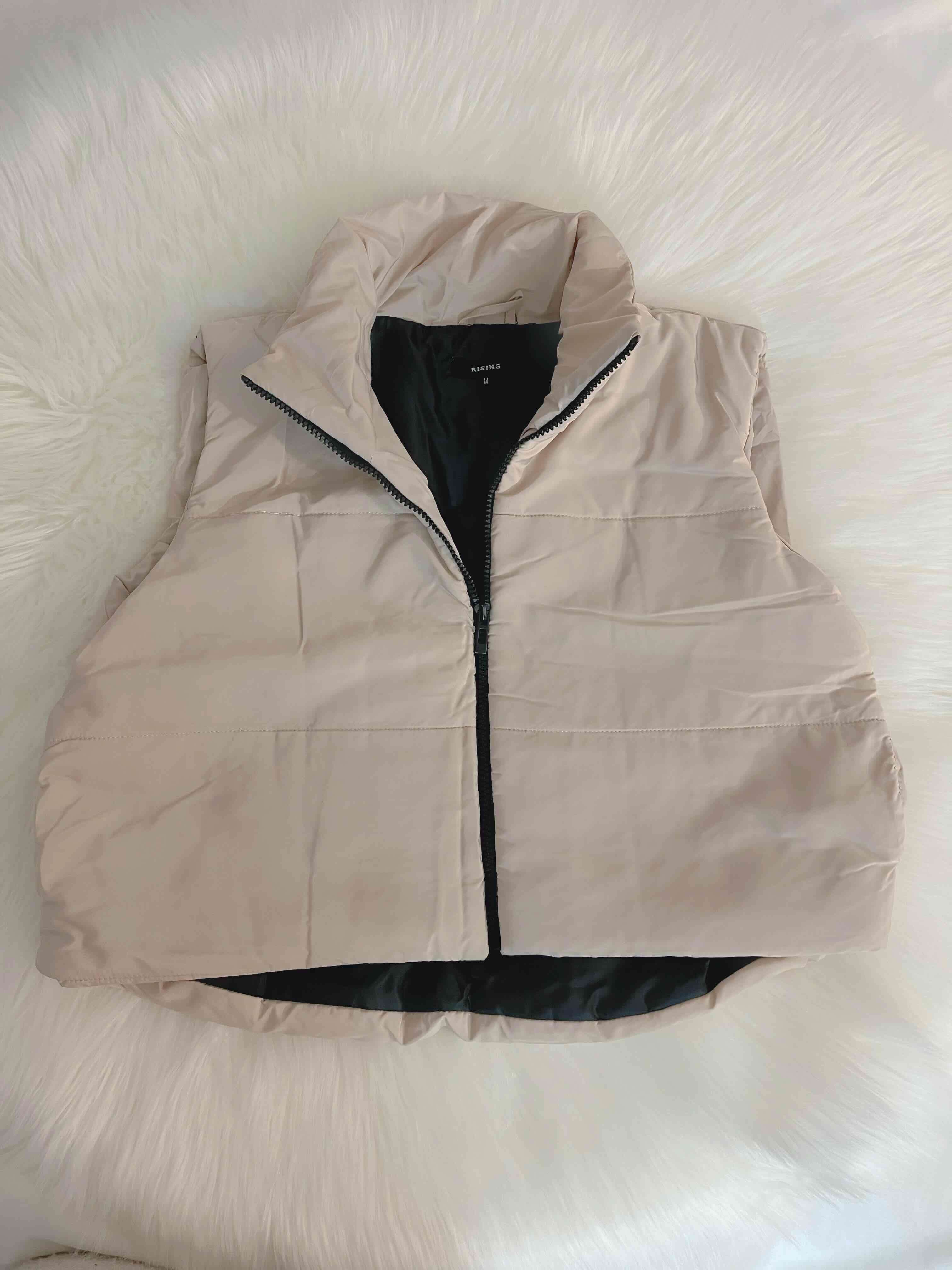 Chaleco sin mangas beige talla M - miniatura 1