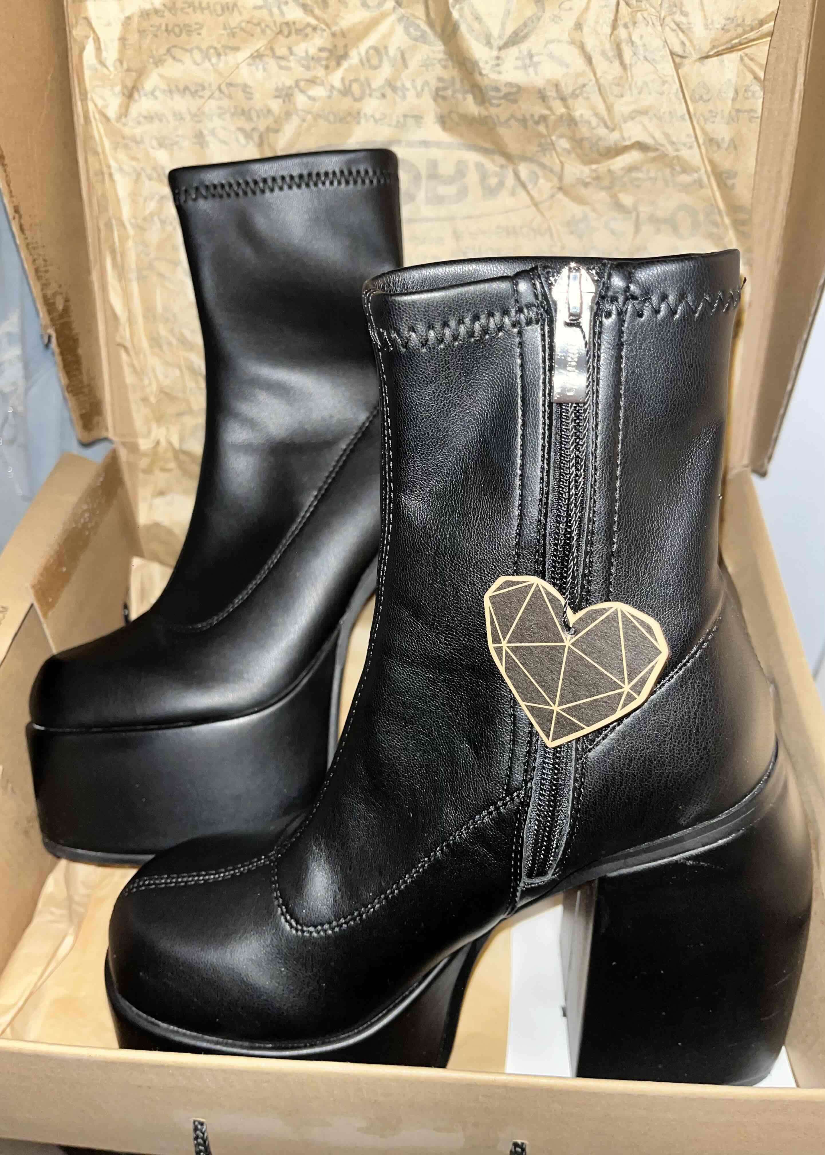 Botines plataforma negros C/moran