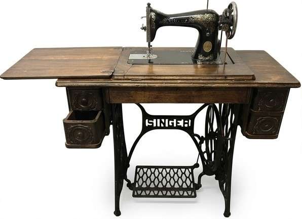 Máquina de coser antigua Singer