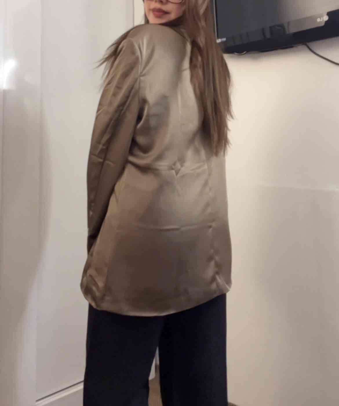 Blazer elegante color caqui talla M - miniatura 5