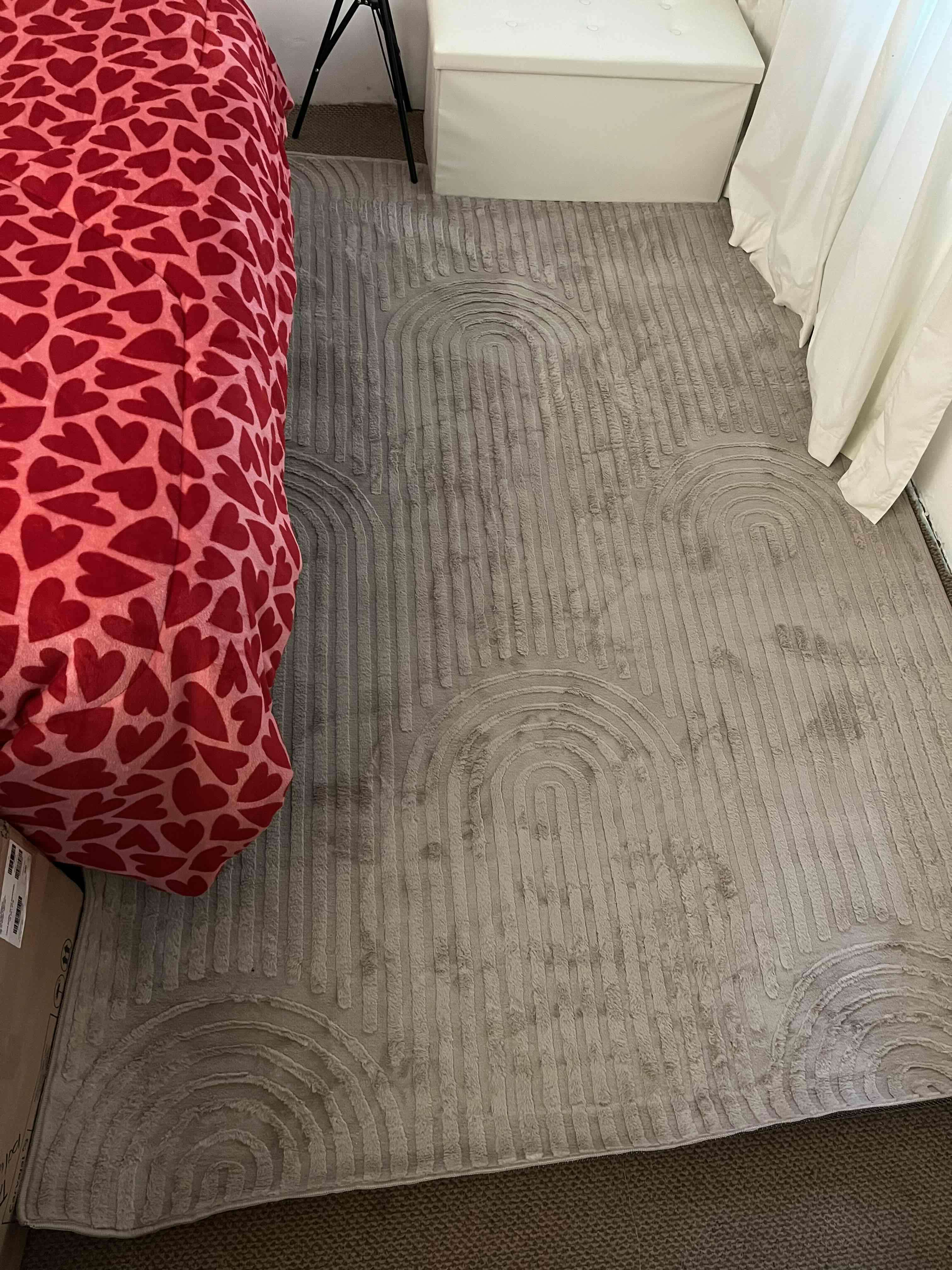 Alfombra decorativa beige 160x 230cm NUEVA - miniatura 1