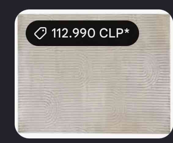 Alfombra decorativa beige 160x 230cm NUEVA - miniatura 4