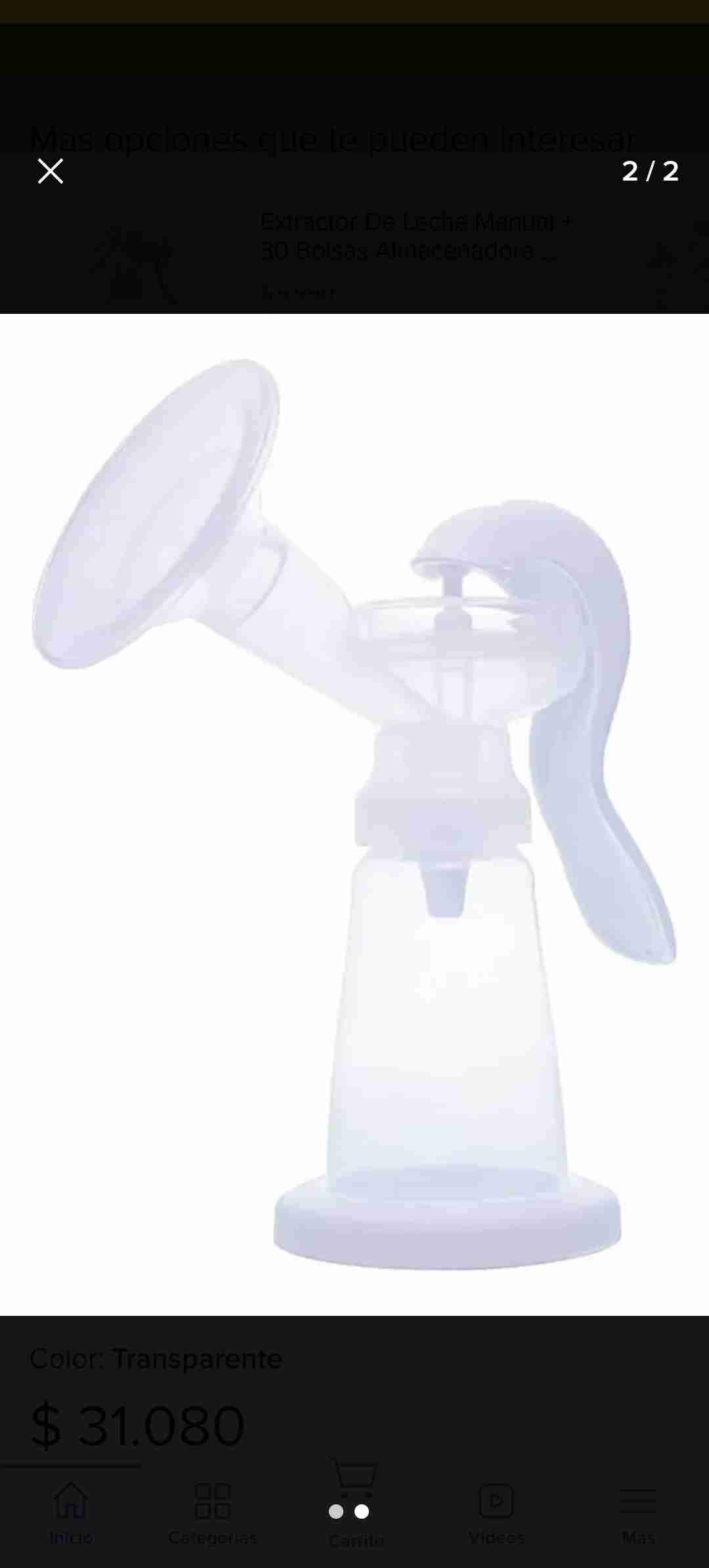 Extractor de leche manual Pigeon - miniatura 2