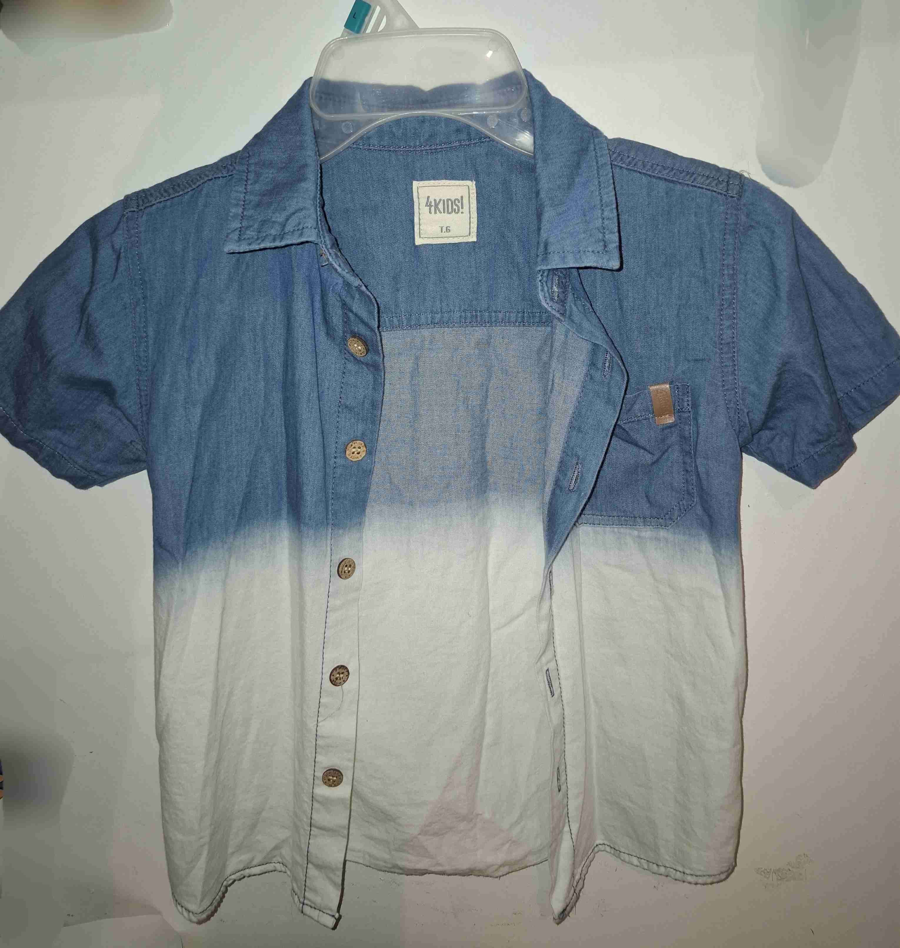 Camisa infantil azul degradé - miniatura 1