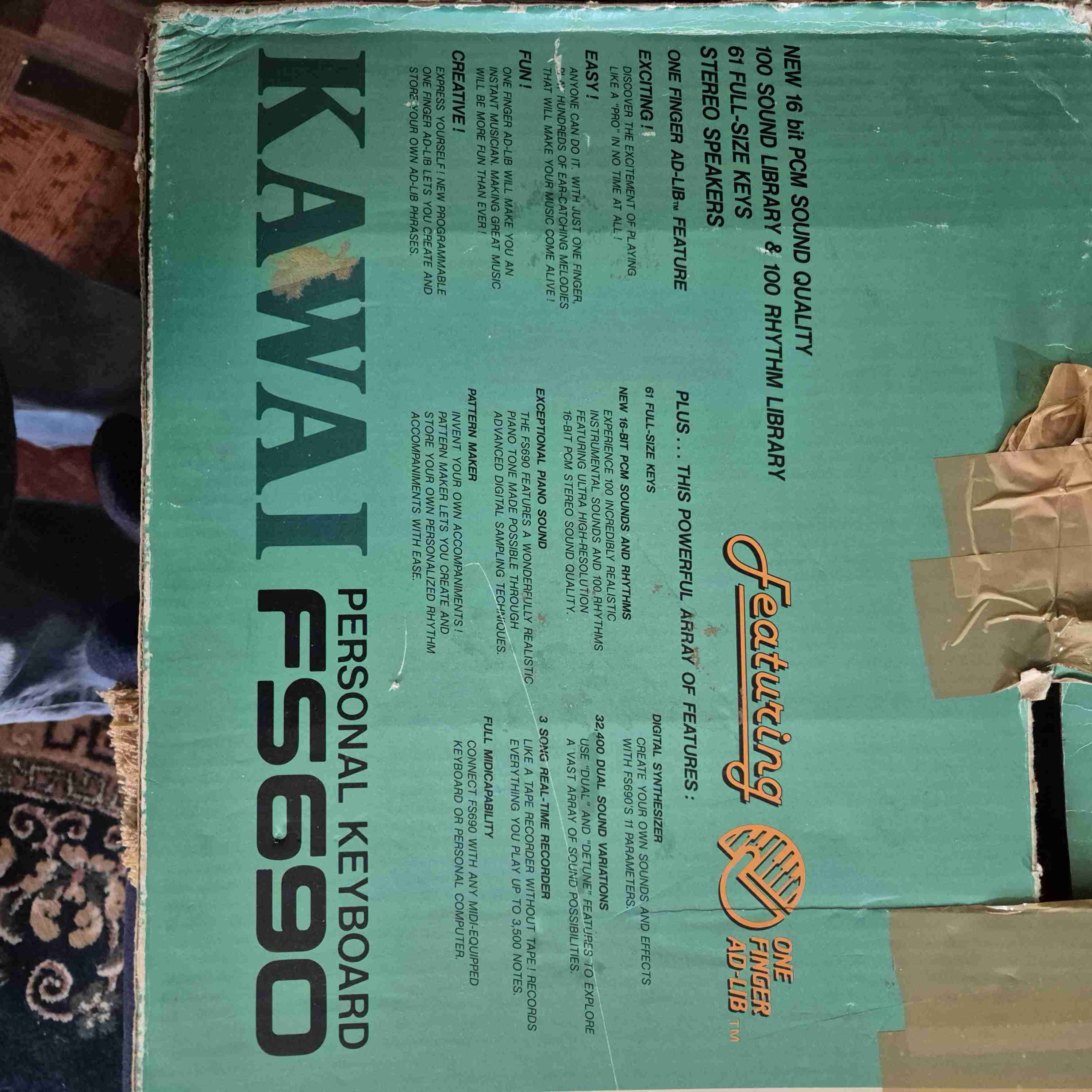 Sintetizador con biblioteca de ritmos organo FS690 - miniatura 2