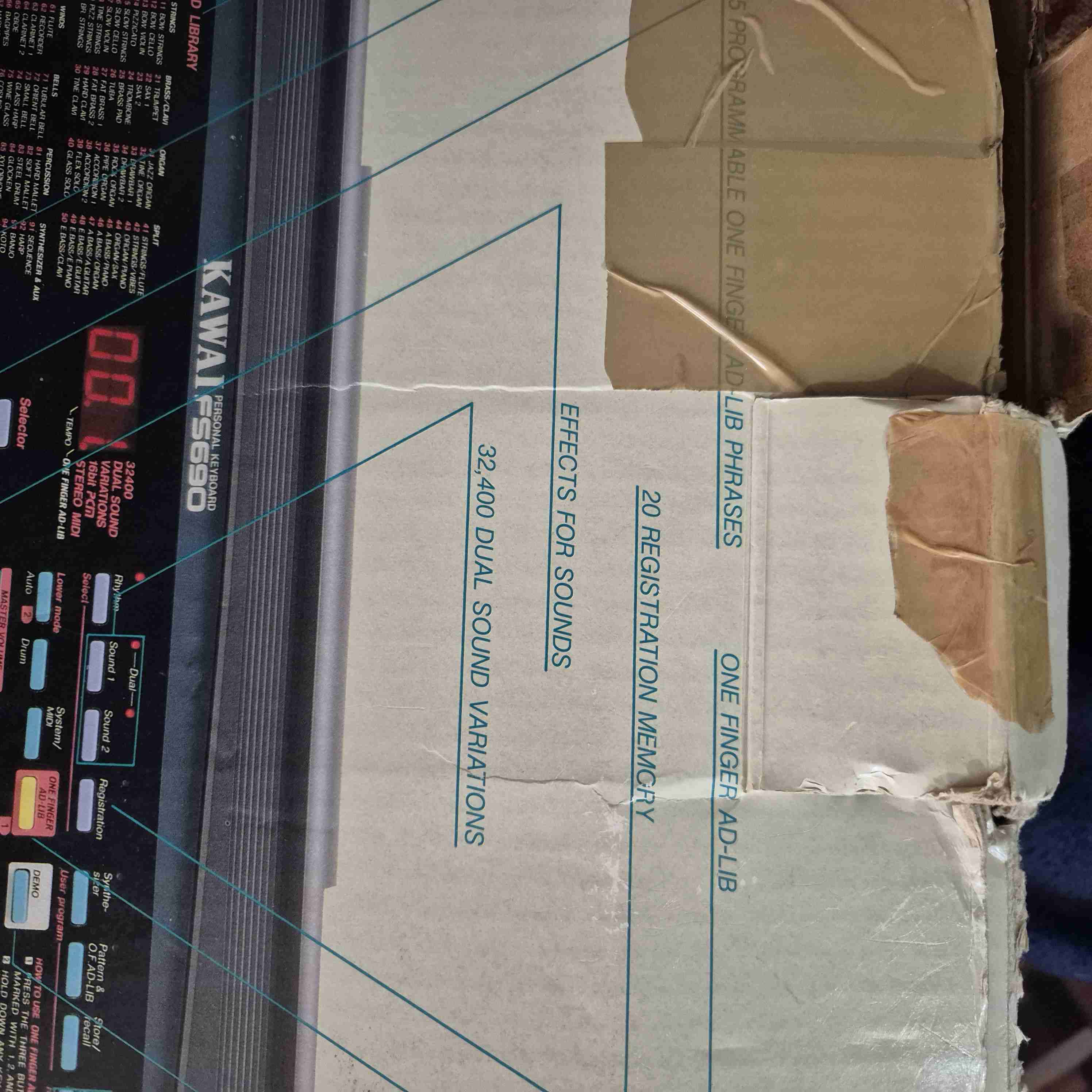 Sintetizador con biblioteca de ritmos organo FS690 - miniatura 3