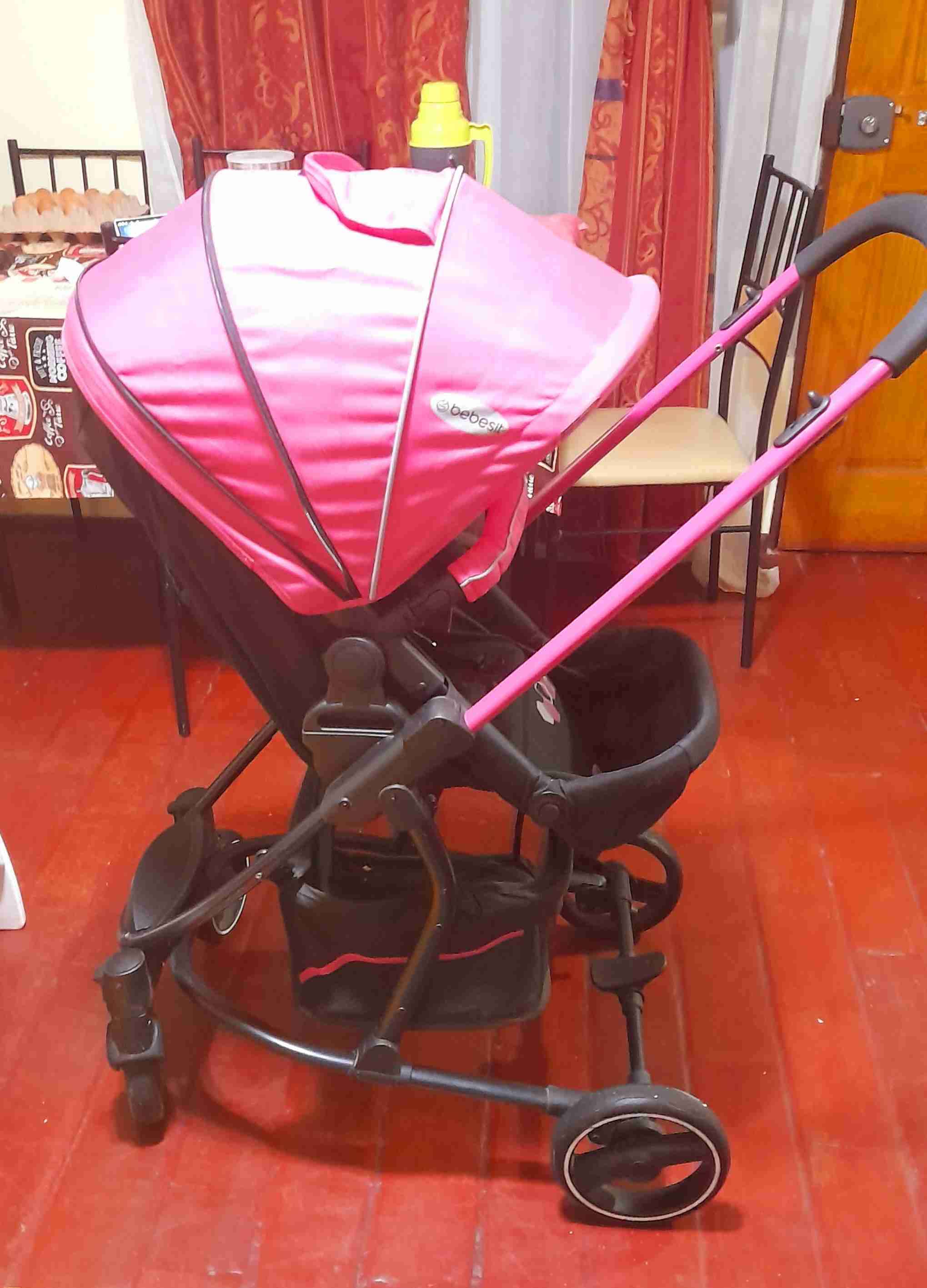 Coche de bebé rosa Bebesit - miniatura 6