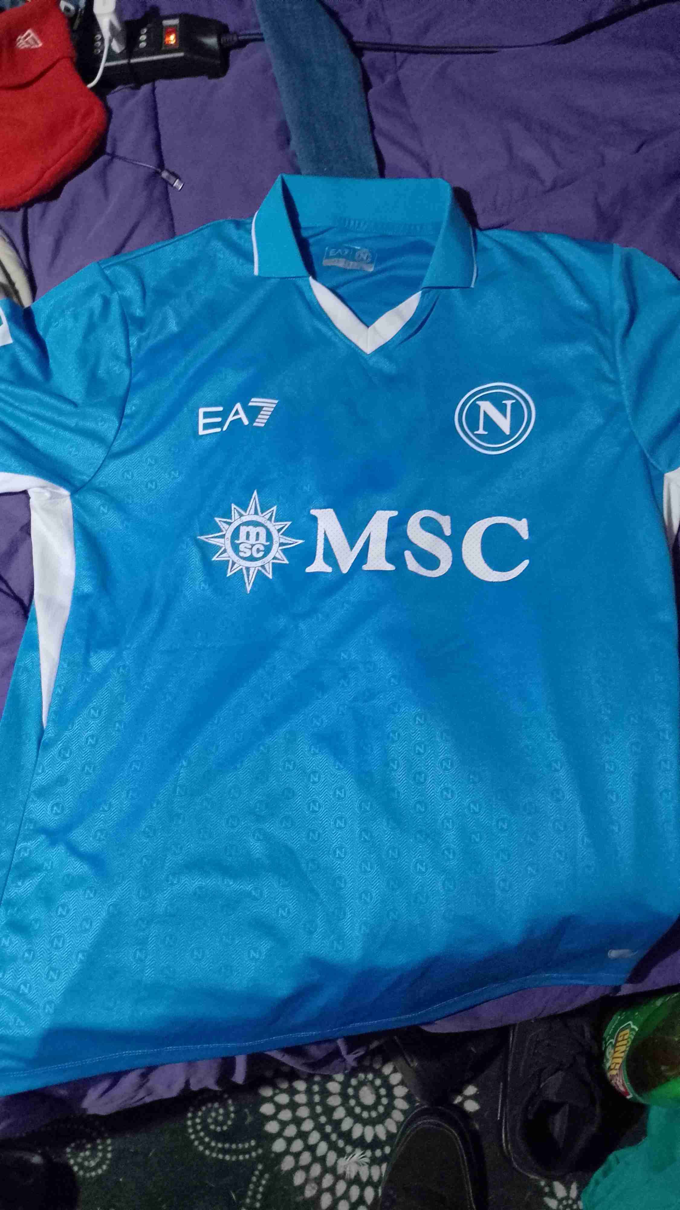 Camiseta deportiva azul Napoli - miniatura 1