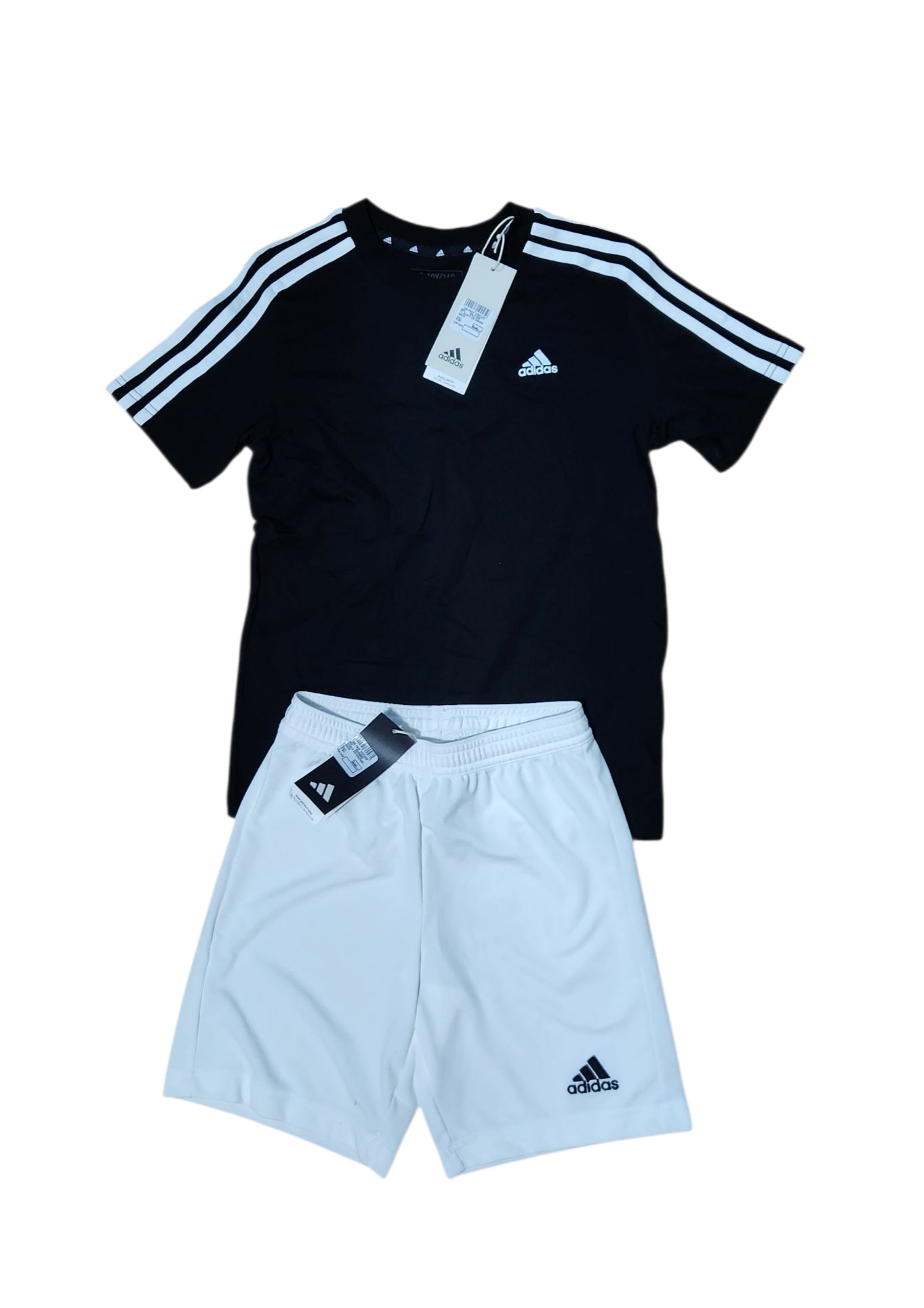 Conjunto Adidas negro y blanco talla 10