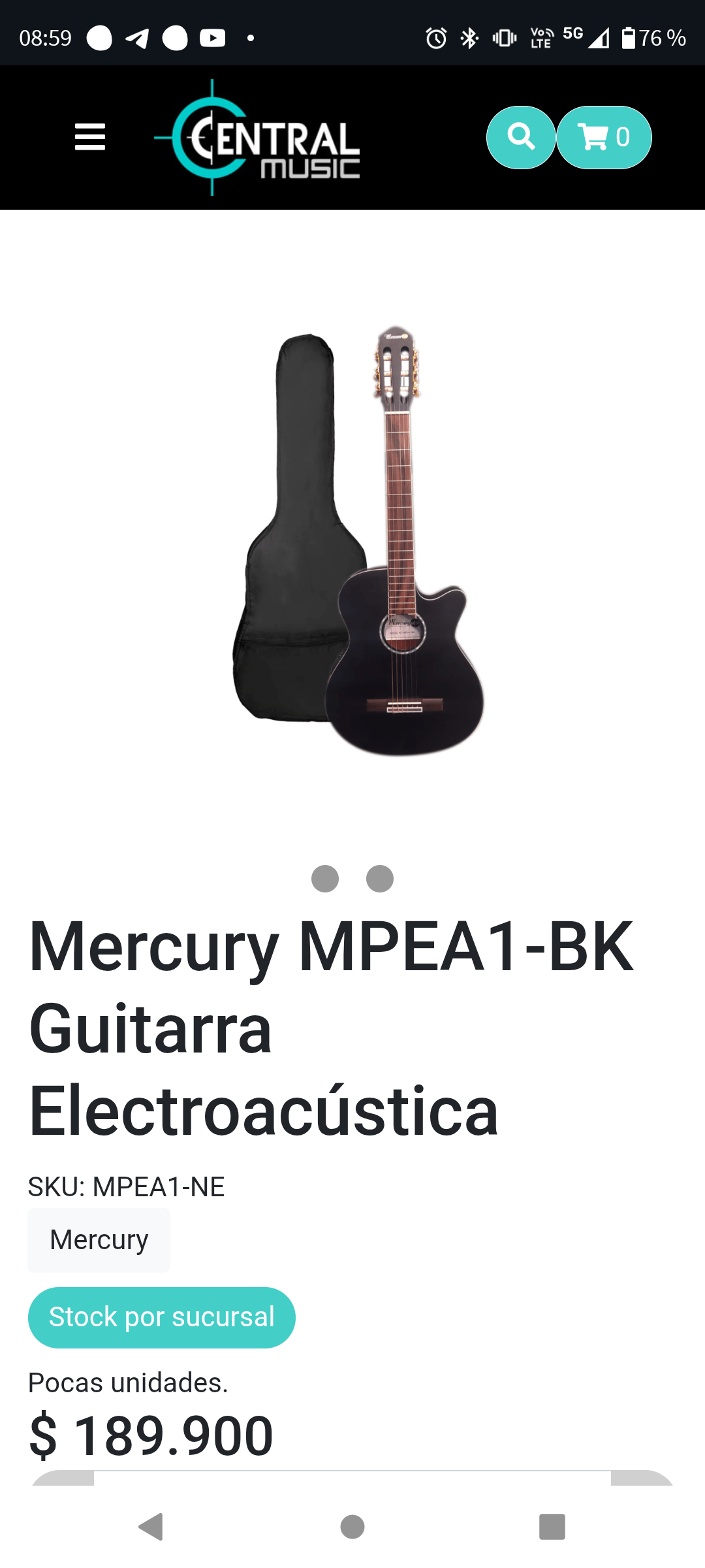 Guitarra acústica Mercury Pro - miniatura 3