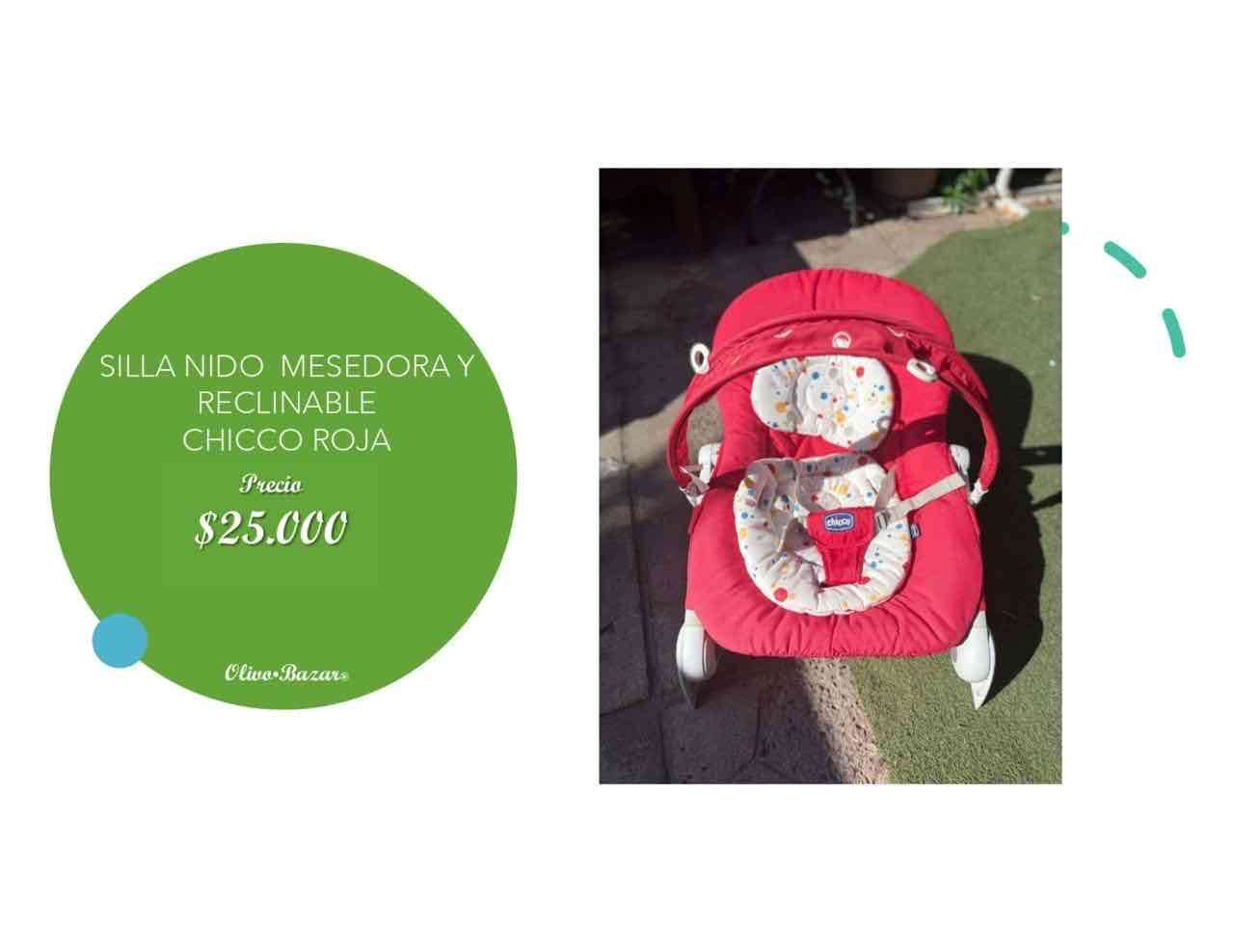 Silla nido mecedora Chicco roja