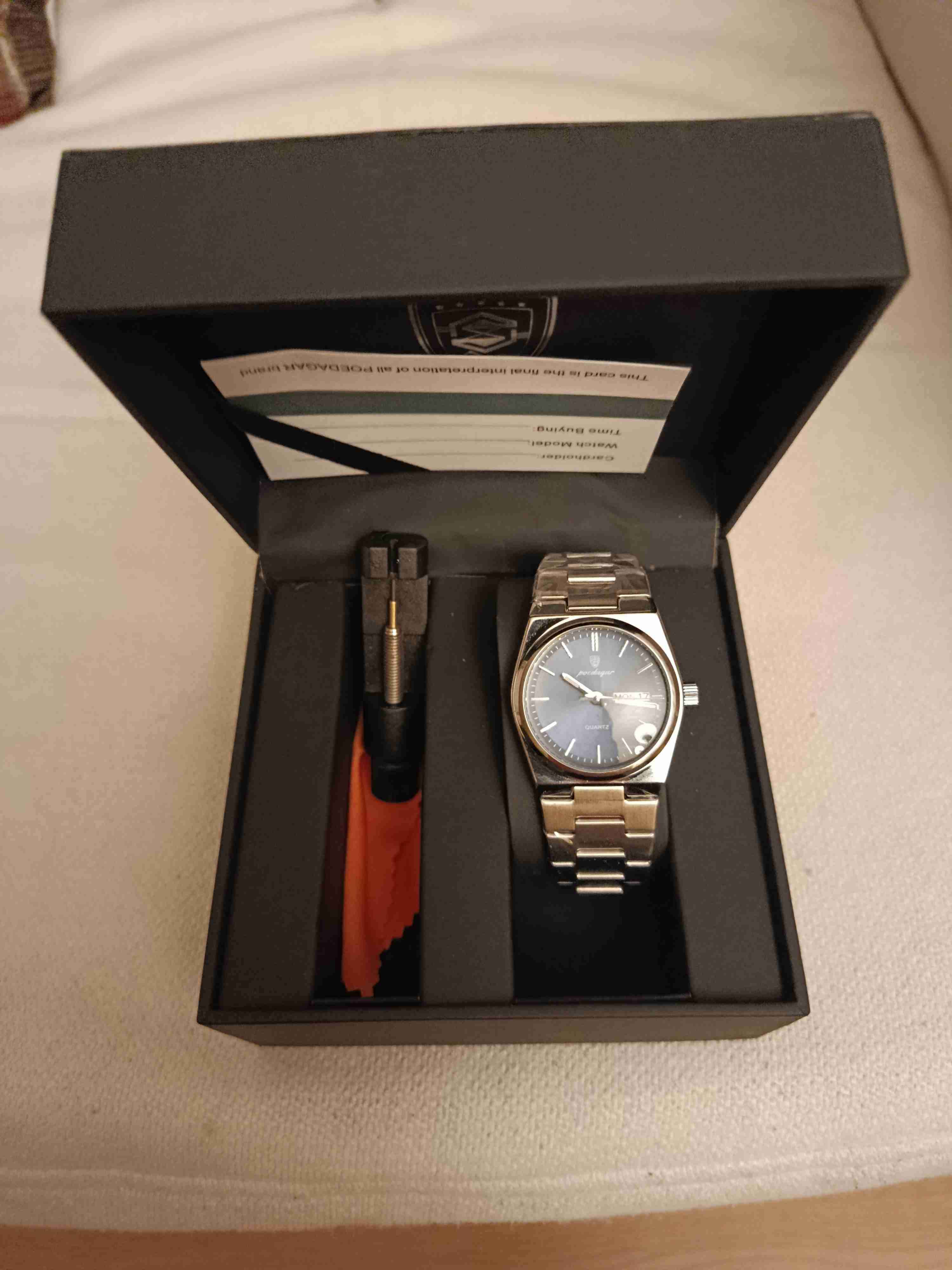 Reloj de pulsera plateado - miniatura 3