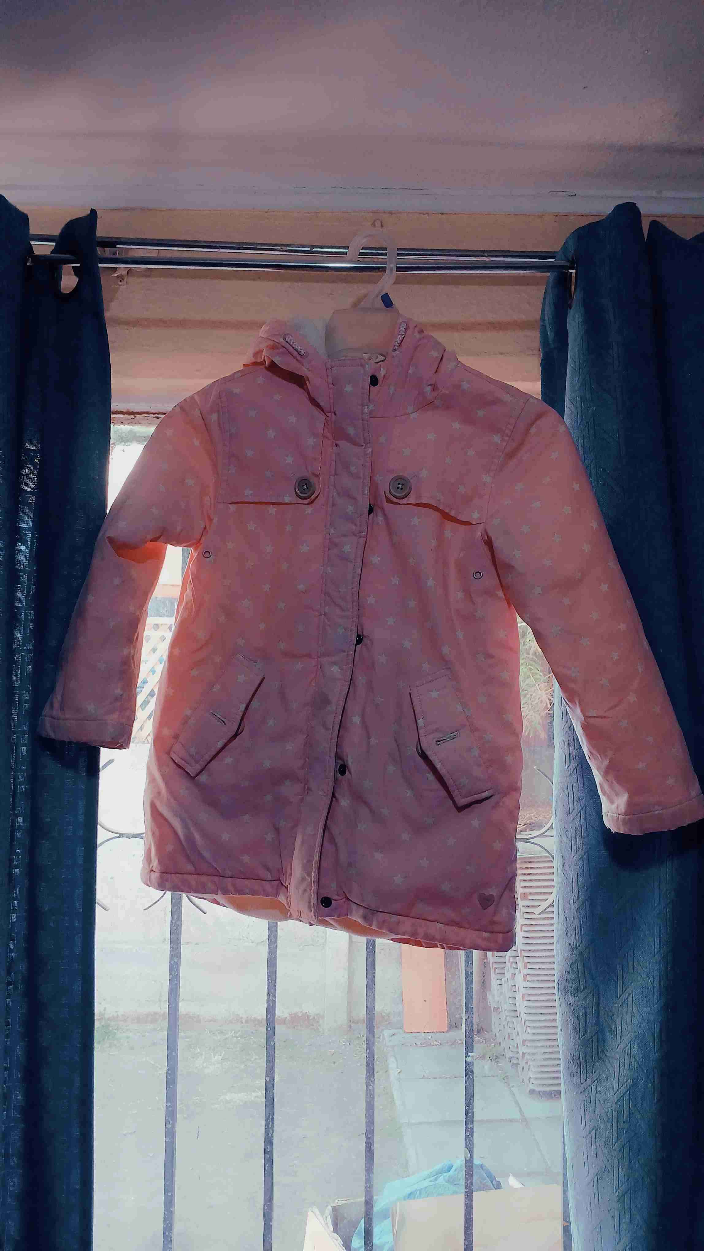 Parka rosado infantil estrellas - miniatura 1