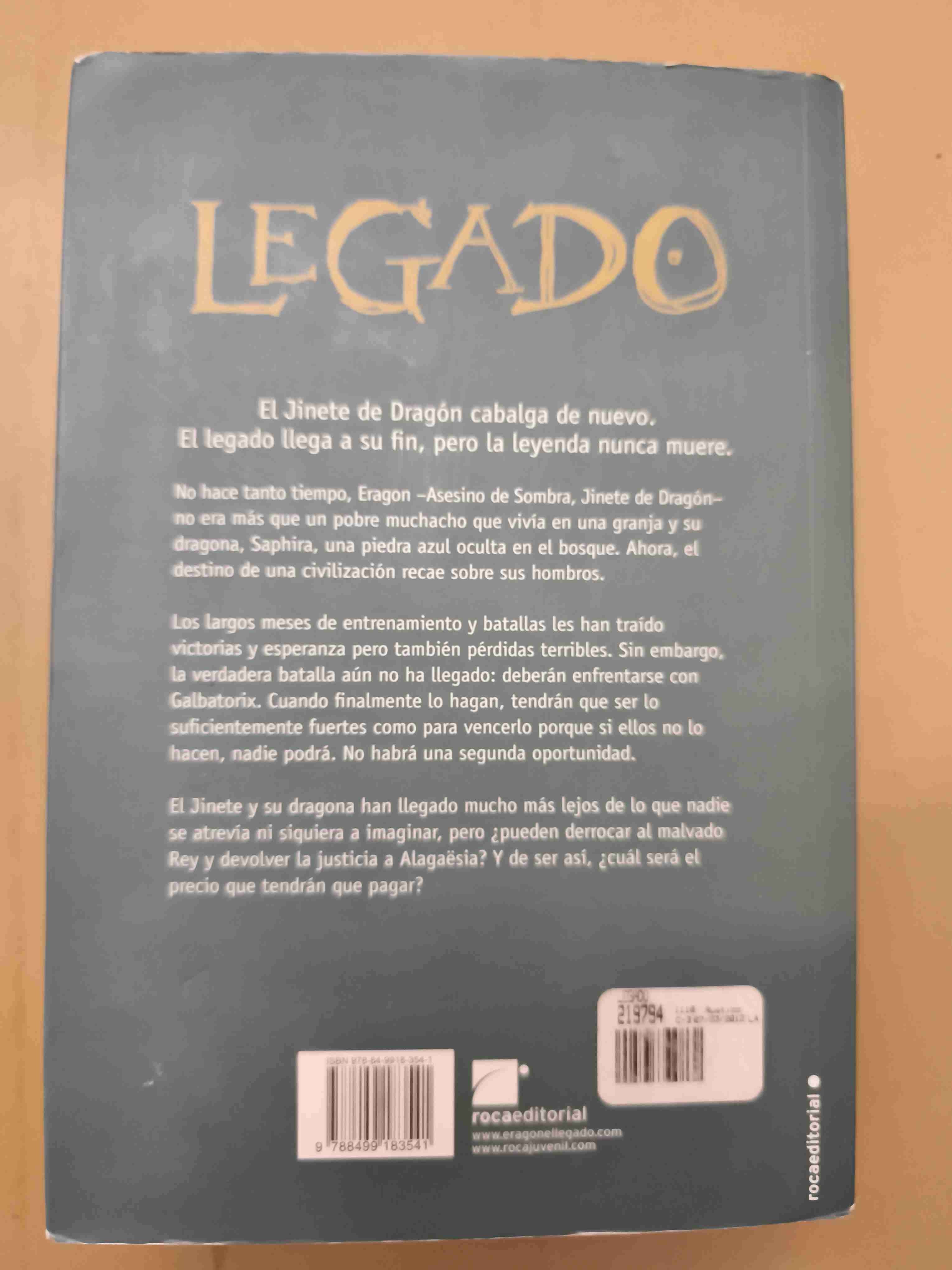 Libro 'Legado' de Christopher Paolini - miniatura 2