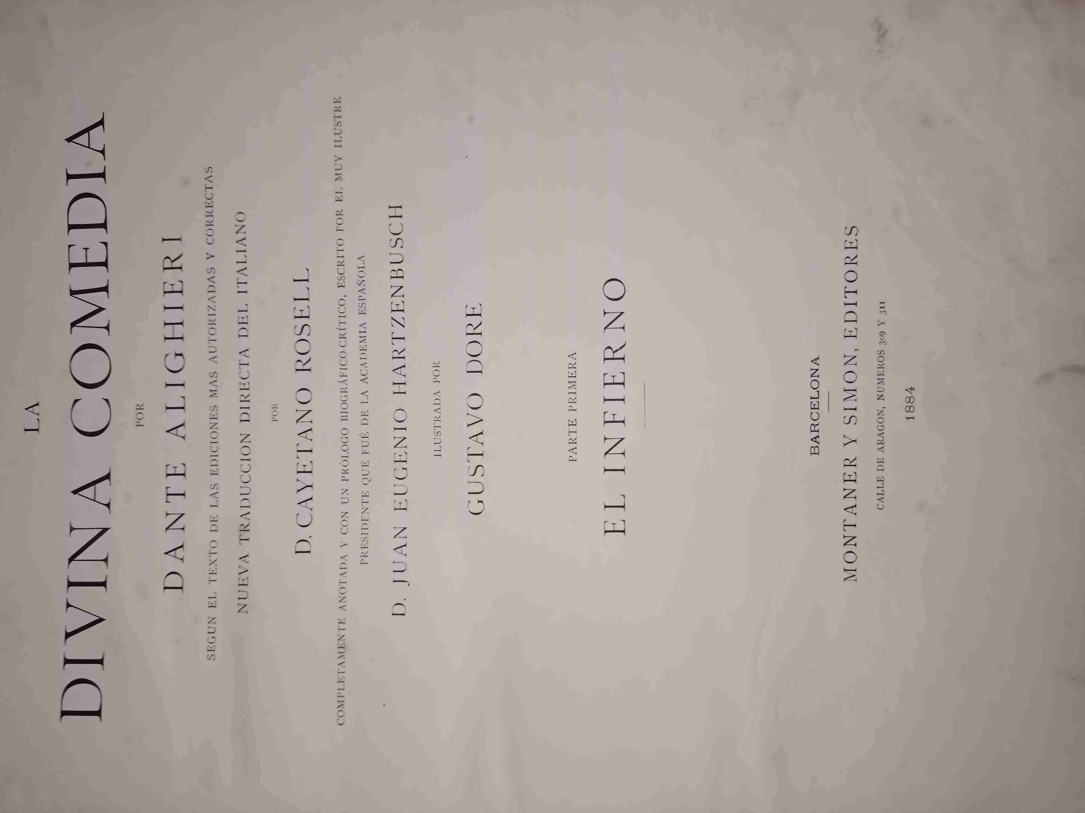 Libro antiguo encuadernado, La divina comedia - miniatura 4