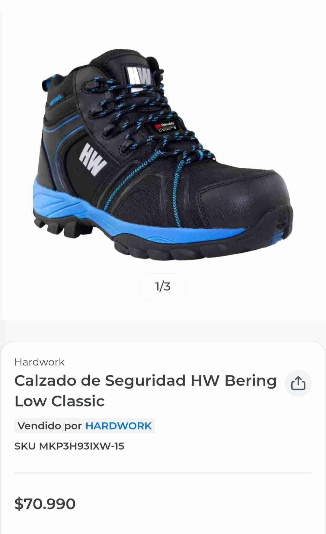 Botas de seguridad negras y azules - miniatura 2