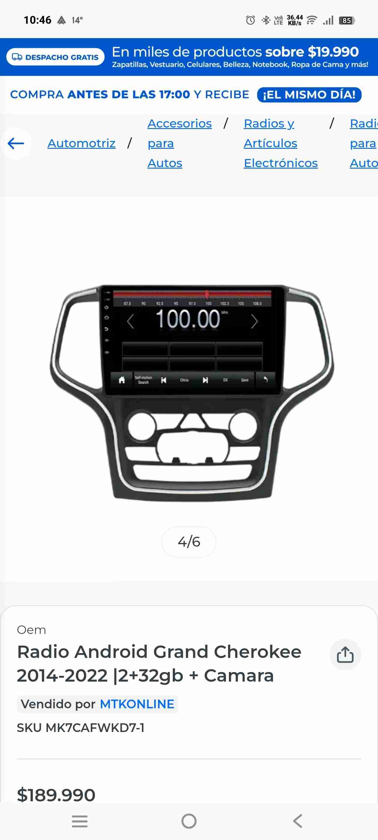 Pantalla multimedia para auto - miniatura 5
