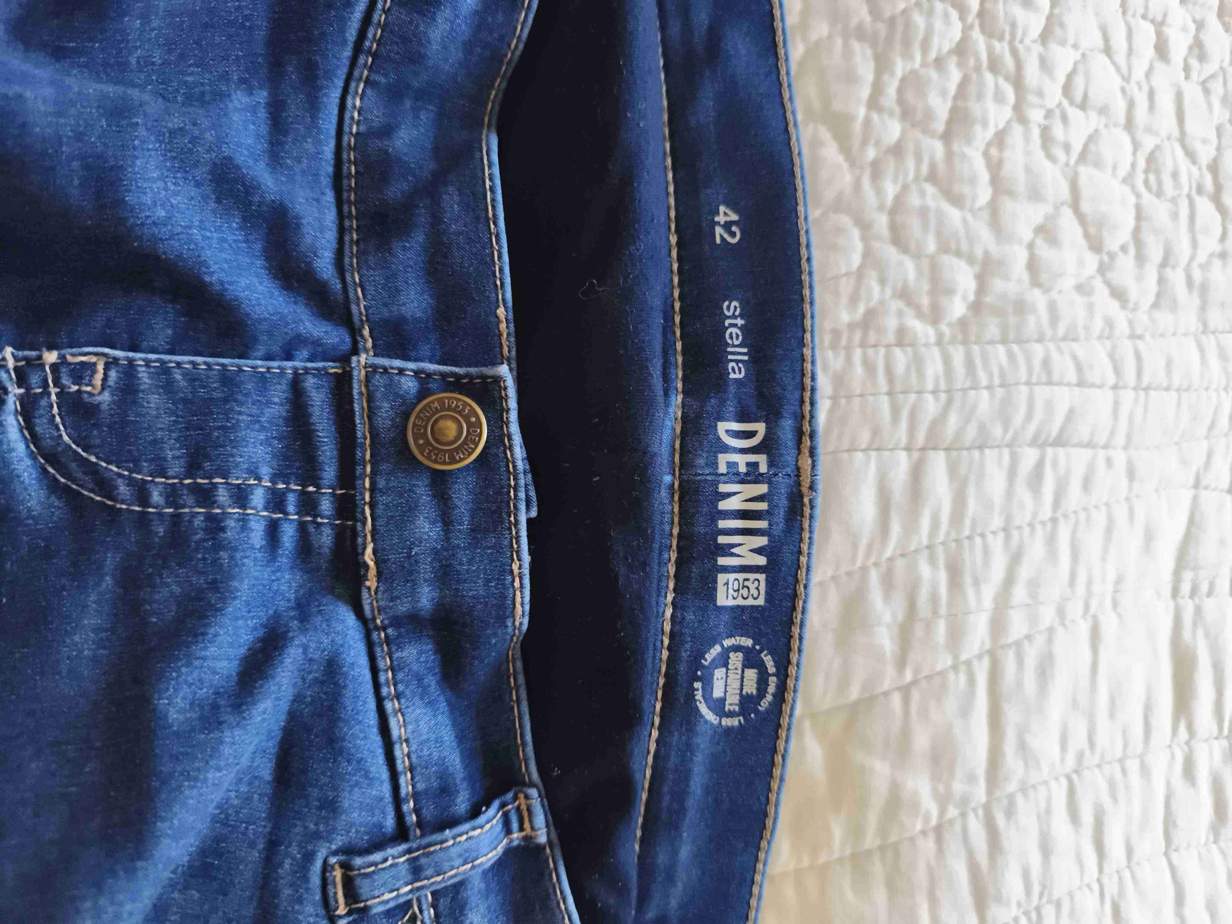 Jeans maternales azul oscuro - miniatura 2