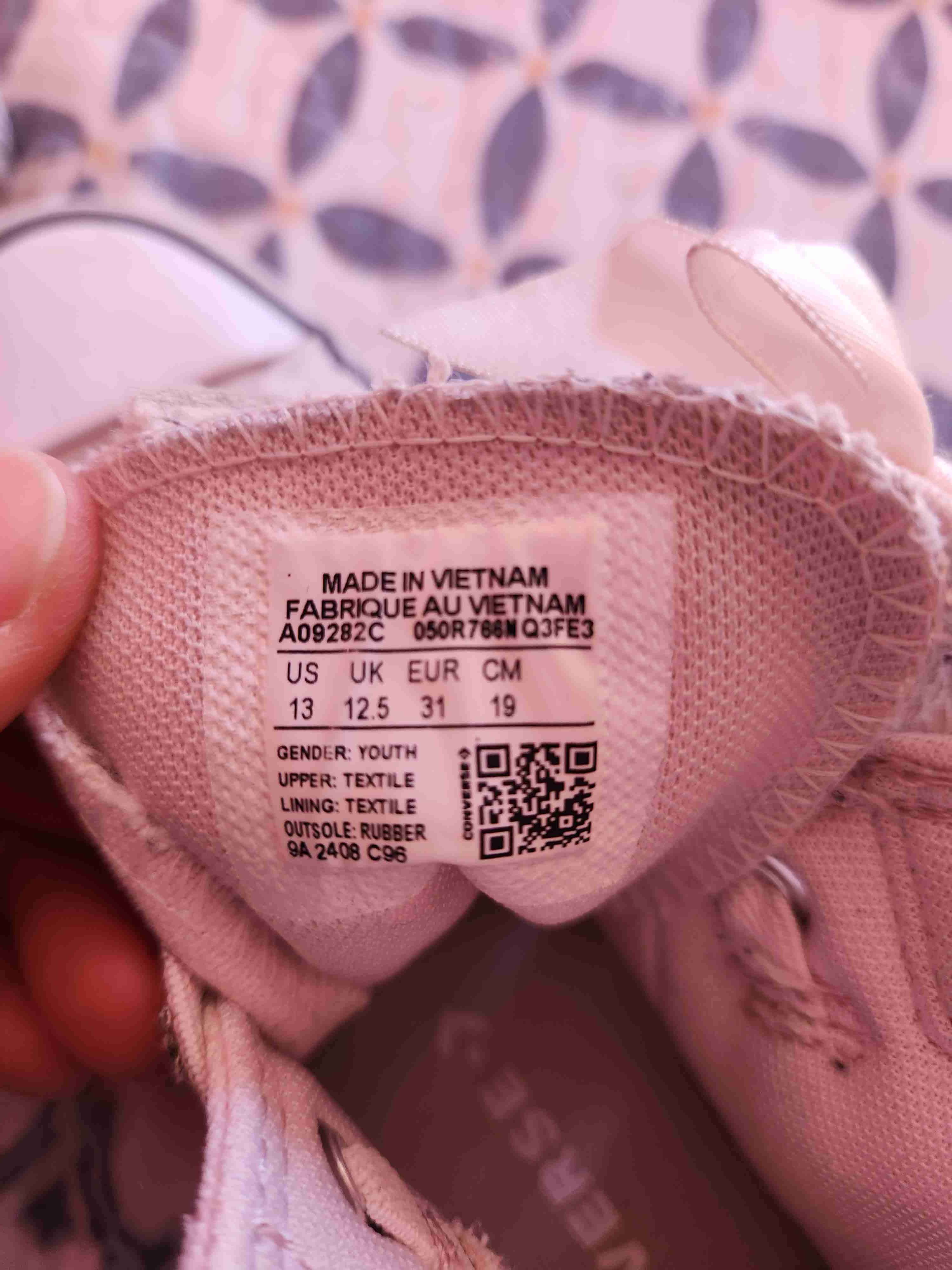 Zapatillas altas rosa con lazo Converse - miniatura 3