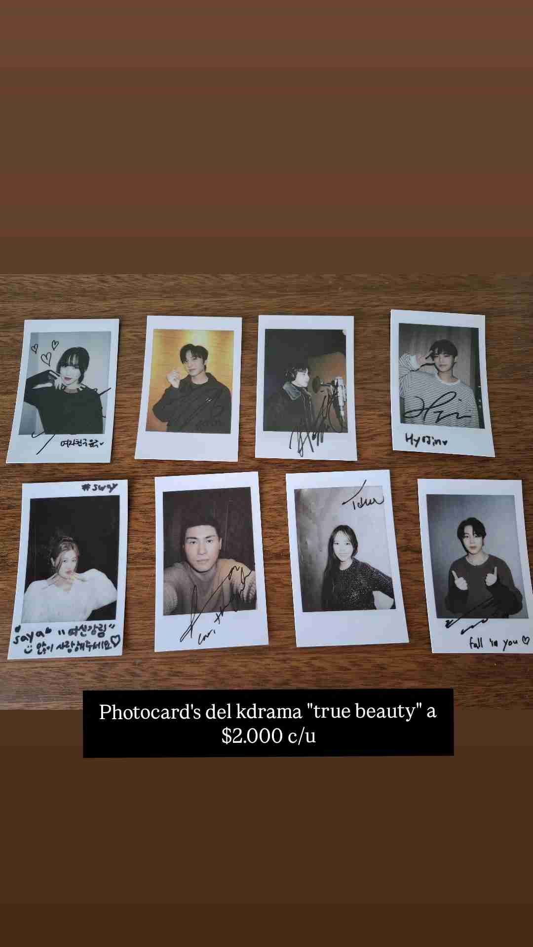 Photocards del kdrama True Beauty