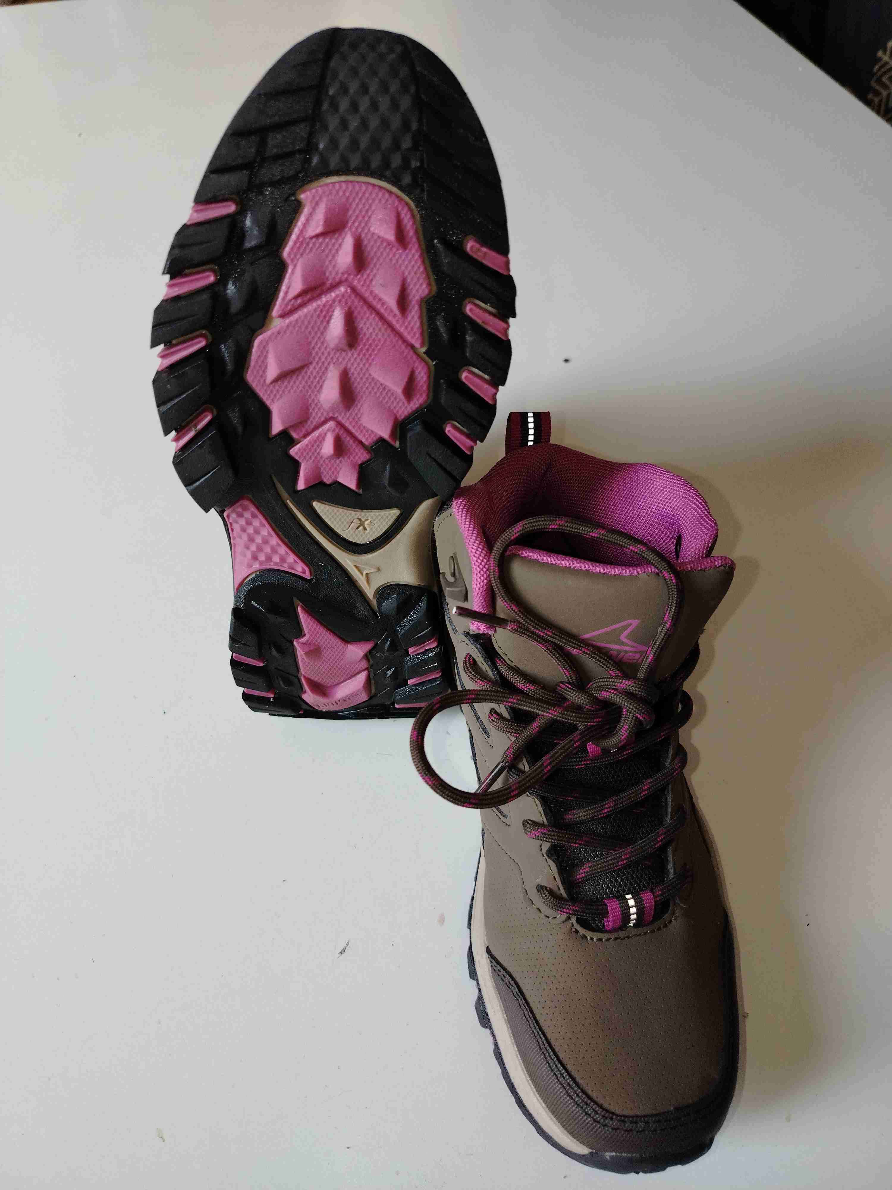 Botas de montaña marrón y rosa - miniatura 2