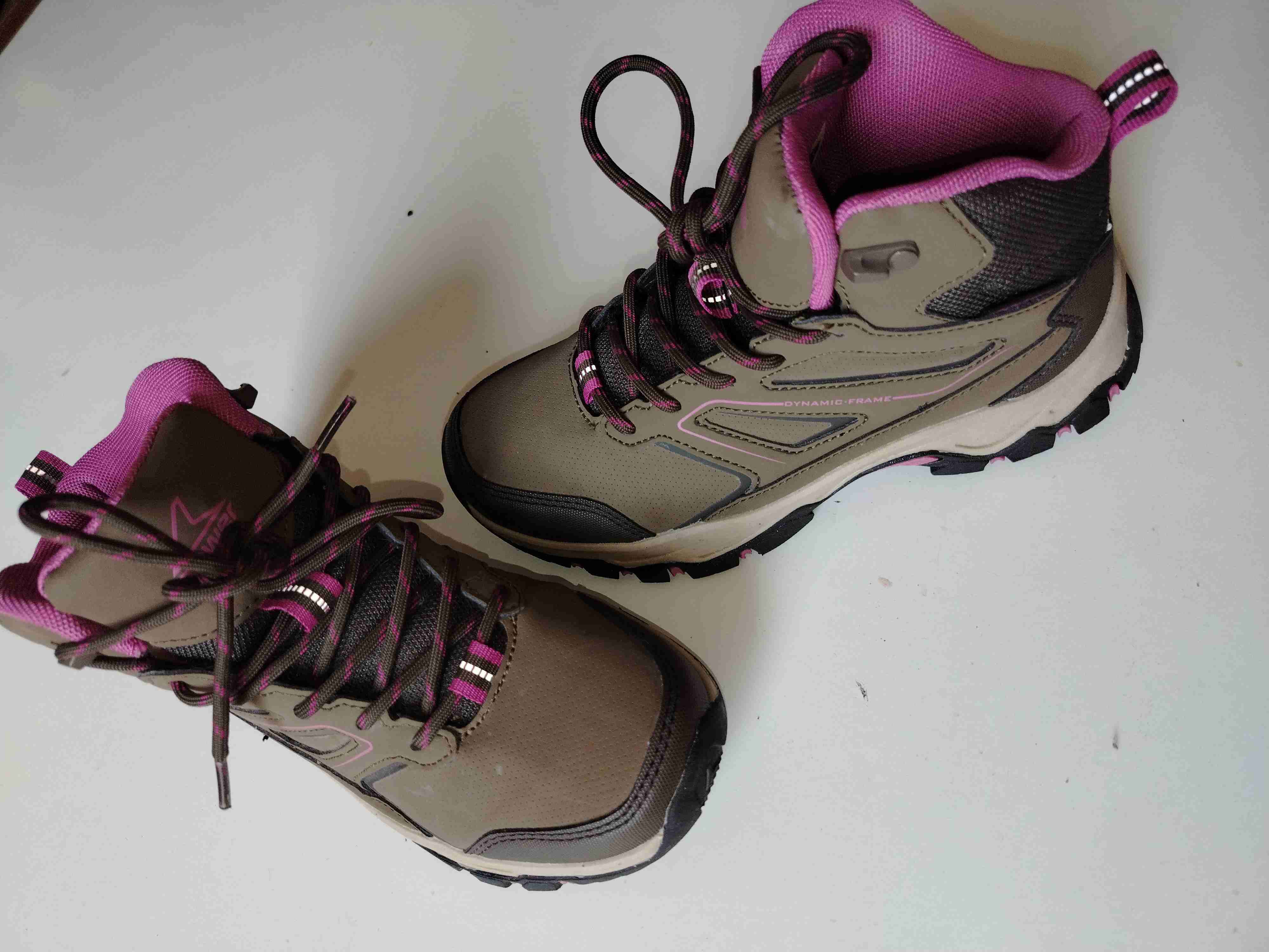 Botas de montaña marrón y rosa - miniatura 3