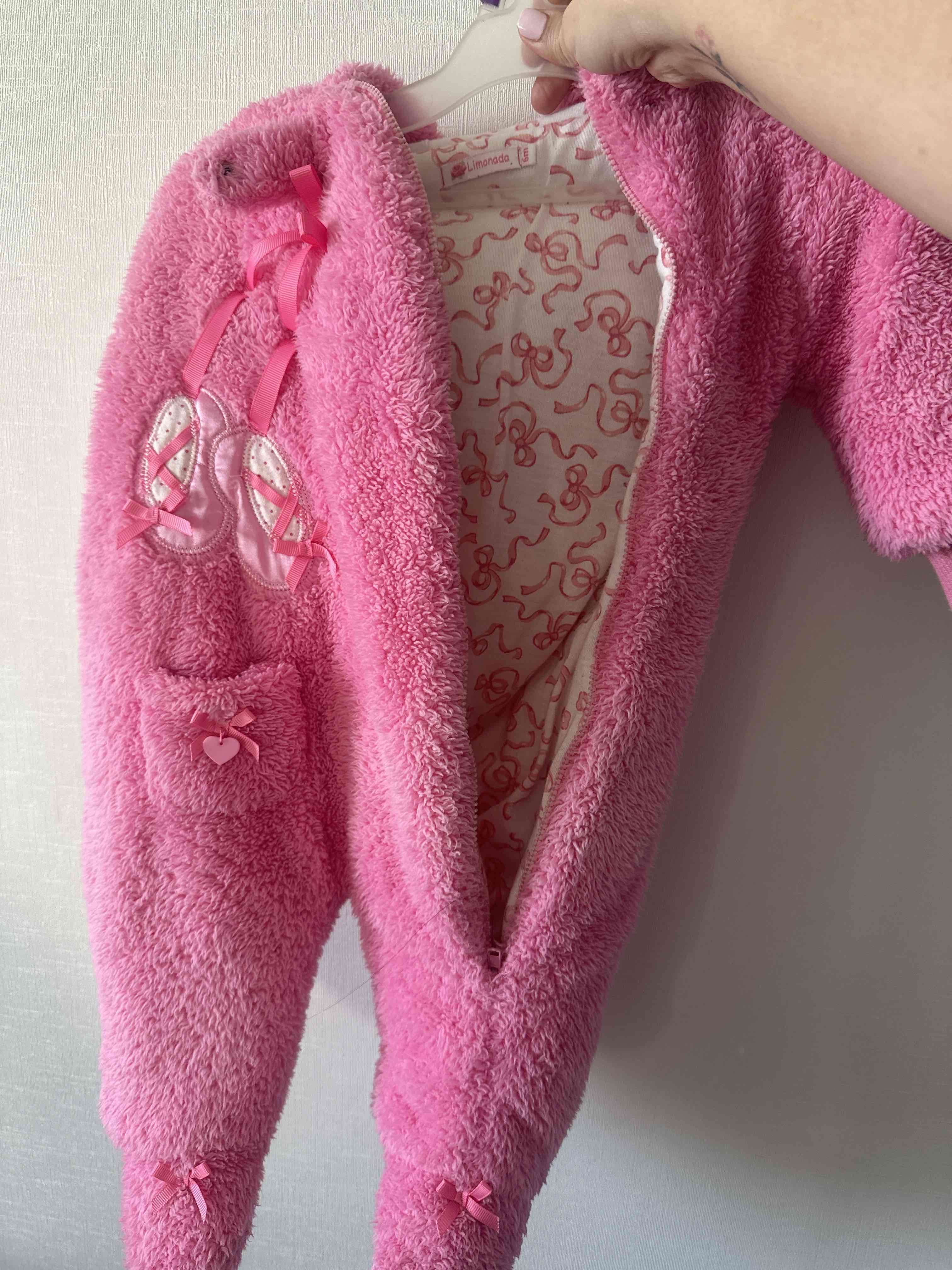 Mameluco de polar rosado bebé - miniatura 2