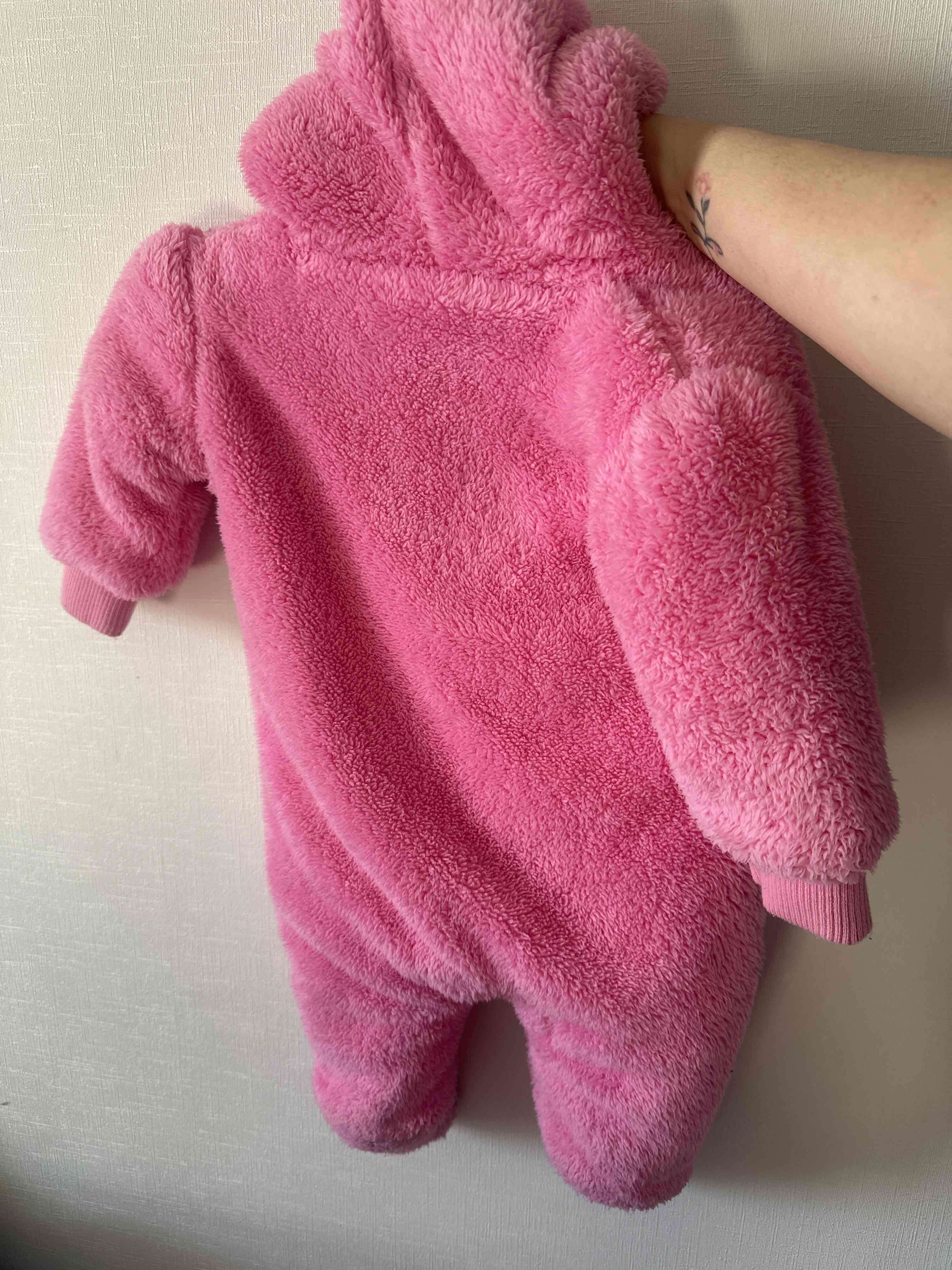 Mameluco de polar rosado bebé - miniatura 3