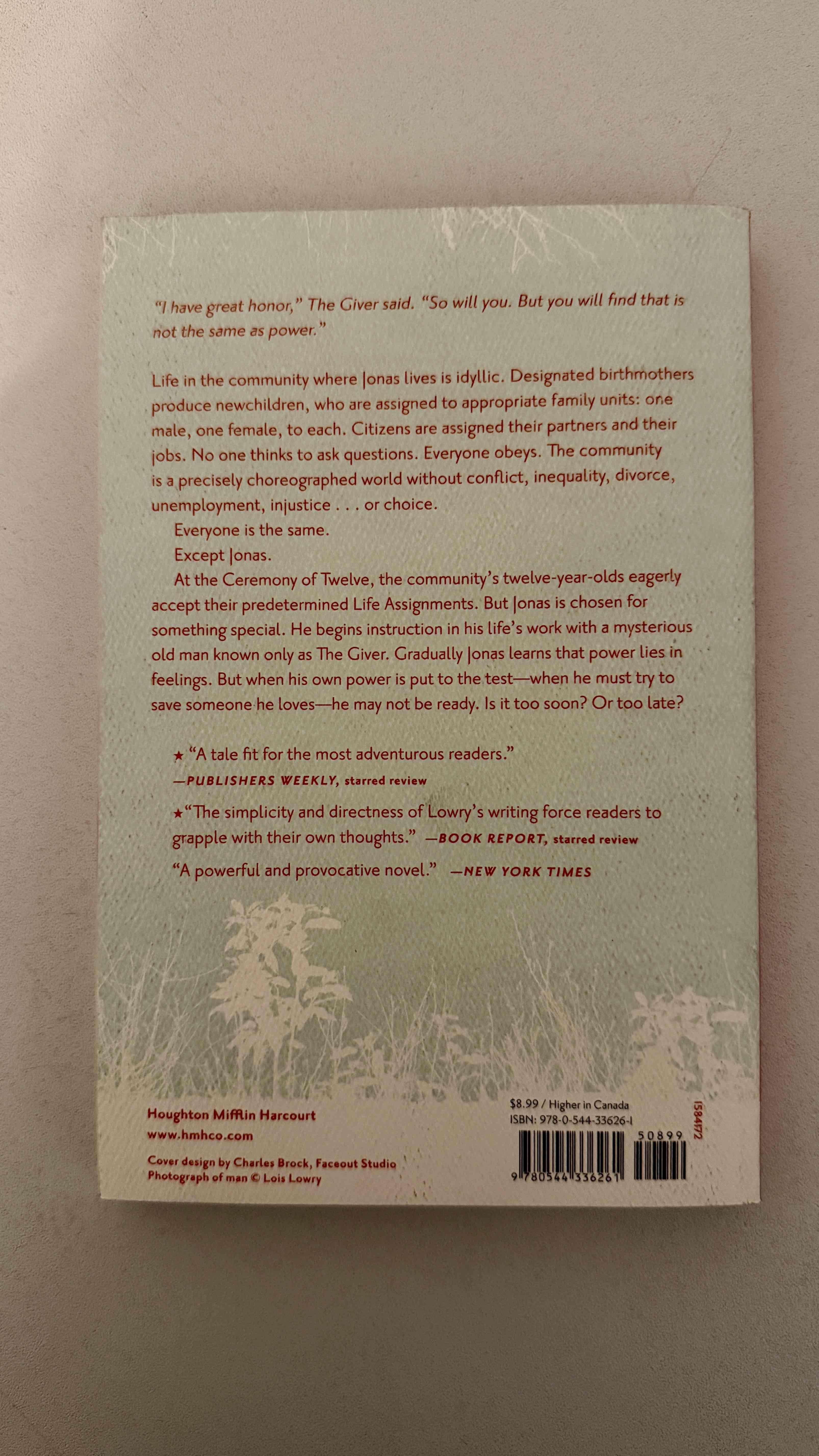 Libro 'The Giver' de Lois Lowry - miniatura 2