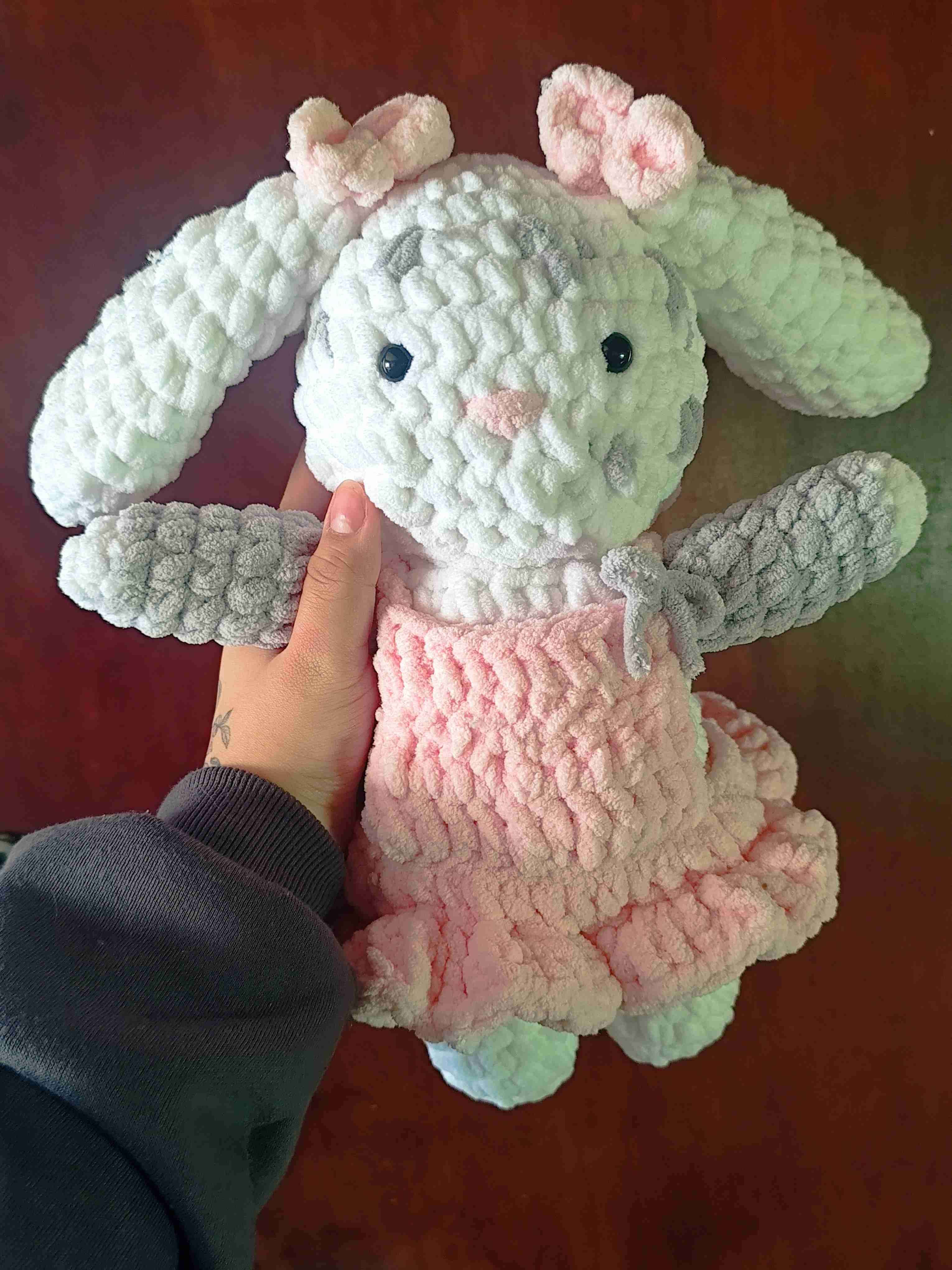 Peluche conejo con vestido 30cm - miniatura 2