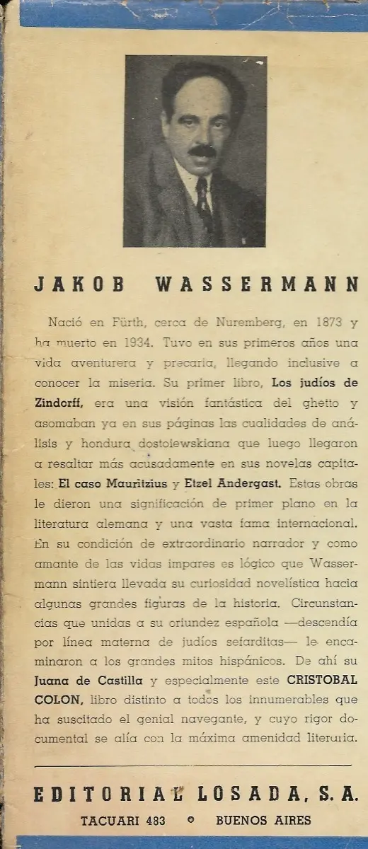 Libro  Cristóbal Colón Quijote Océano  Wassermann - miniatura 3
