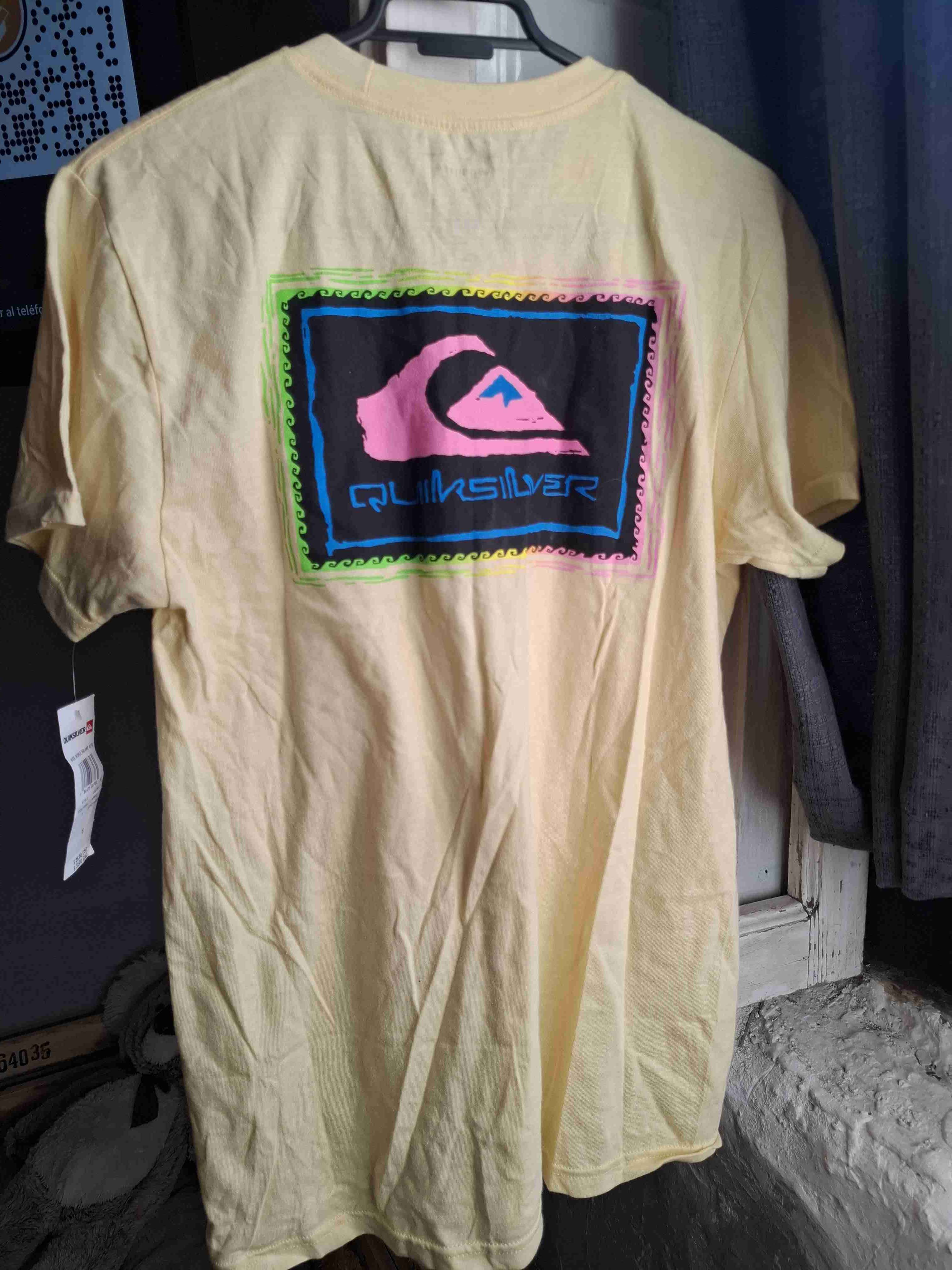 Polera beige Quiksilver con logo - miniatura 2