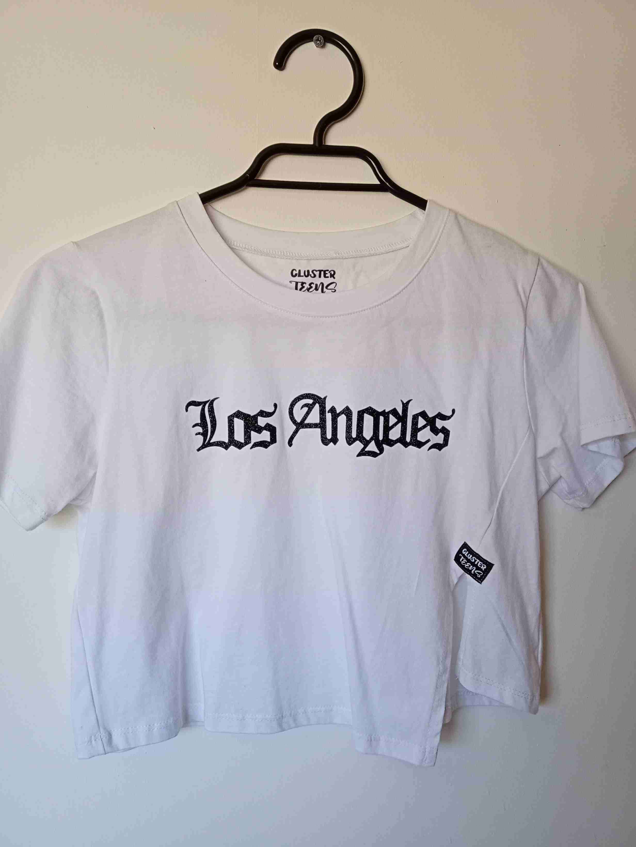 Polera crop top negra 'Los Angeles' - miniatura 2