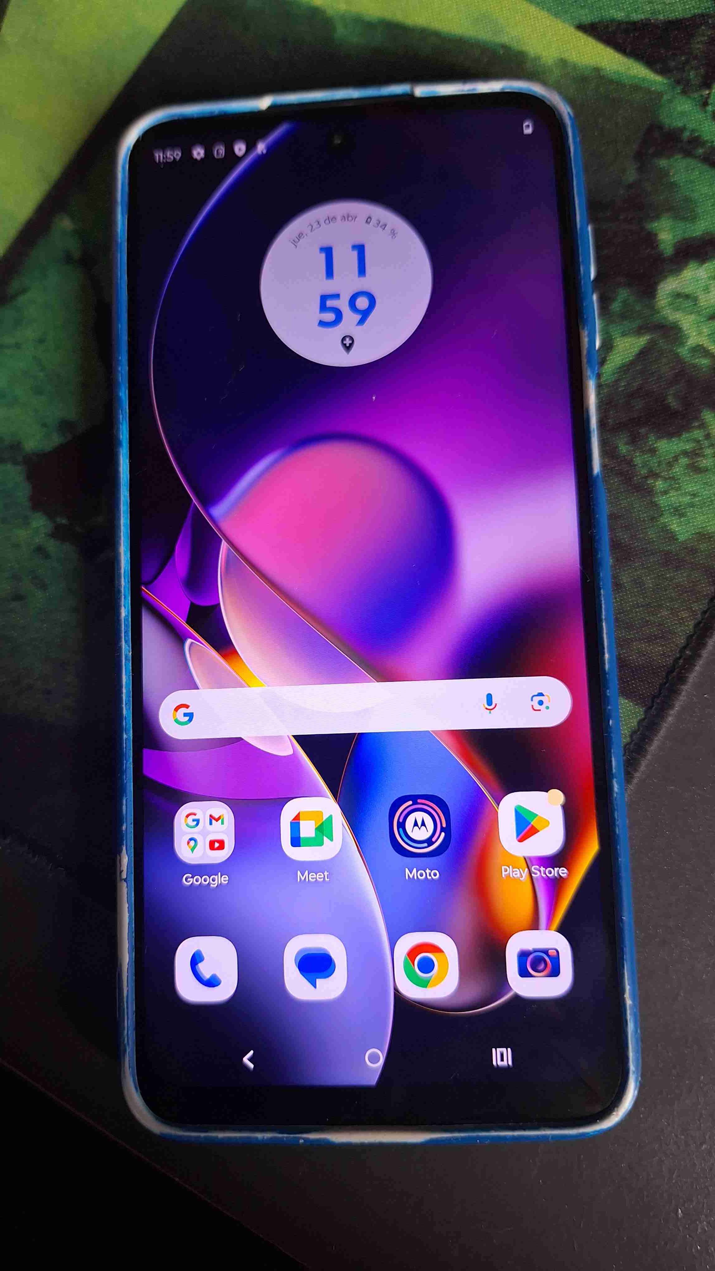 Smartphone Motorola azul buen estado - miniatura 1