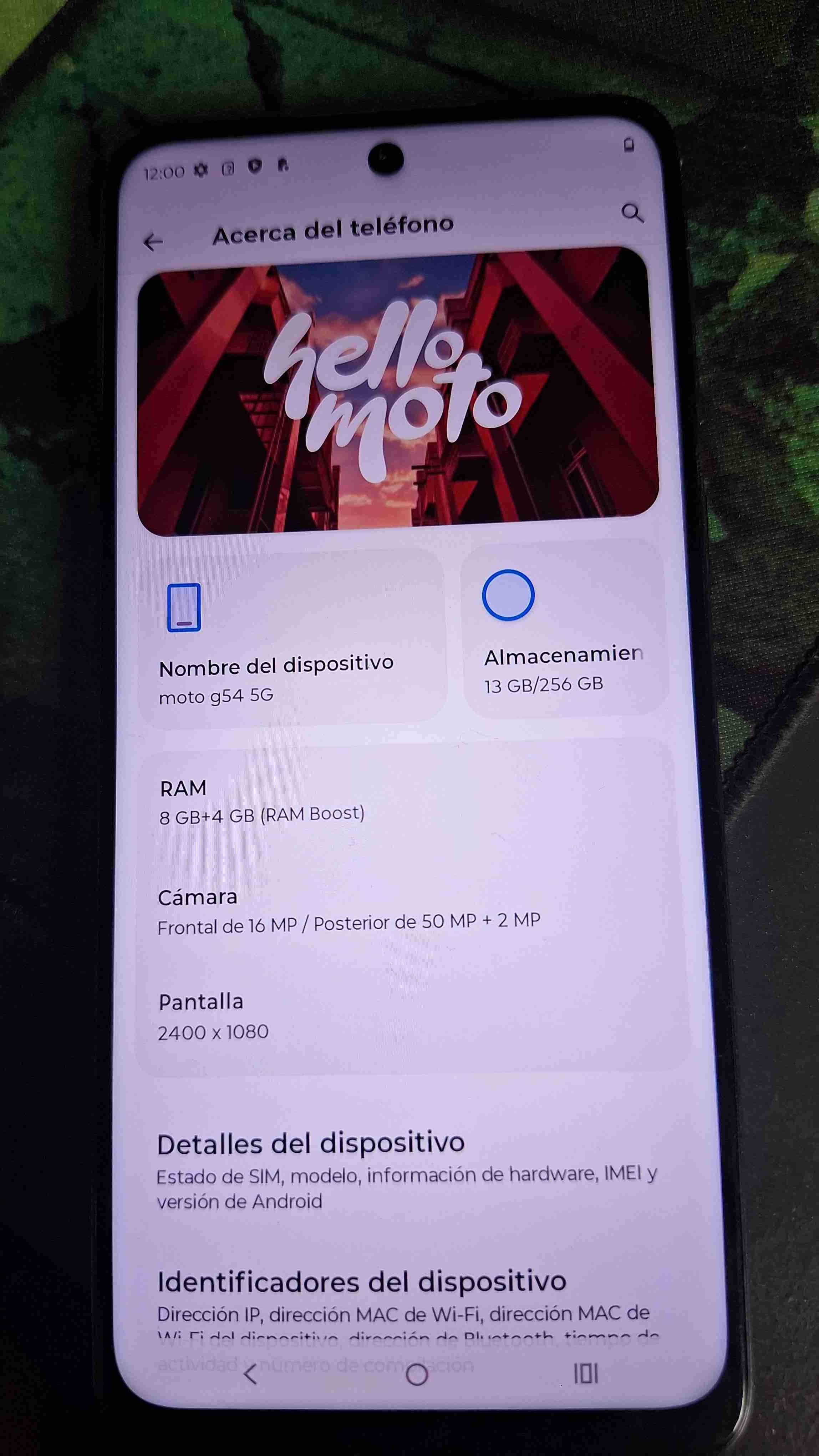 Smartphone Motorola azul buen estado - miniatura 4