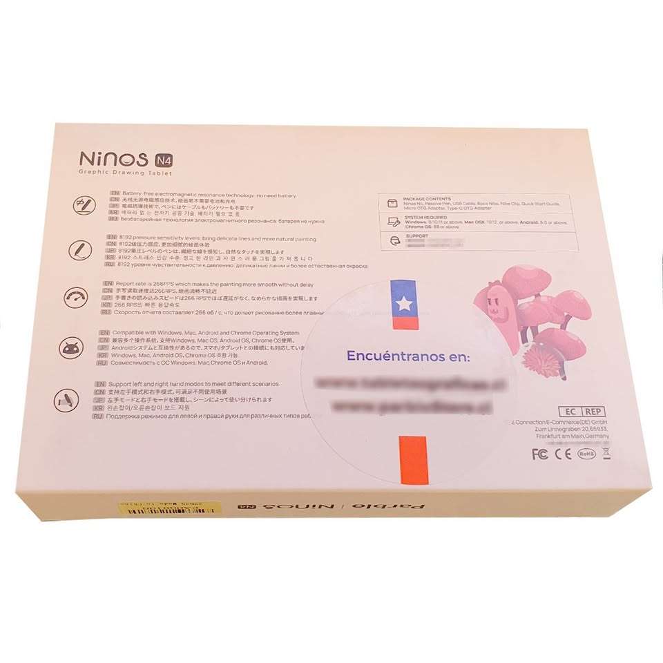 Tableta Gráfica Parblo Ninos N4 Celeste - miniatura 5