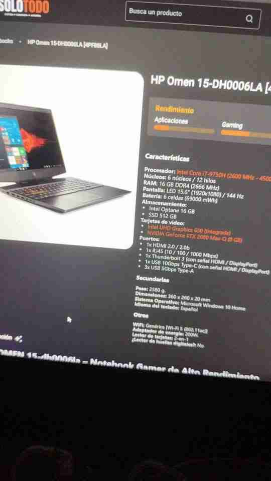 Notebook HP Omen 15-DH0006LA - miniatura 1