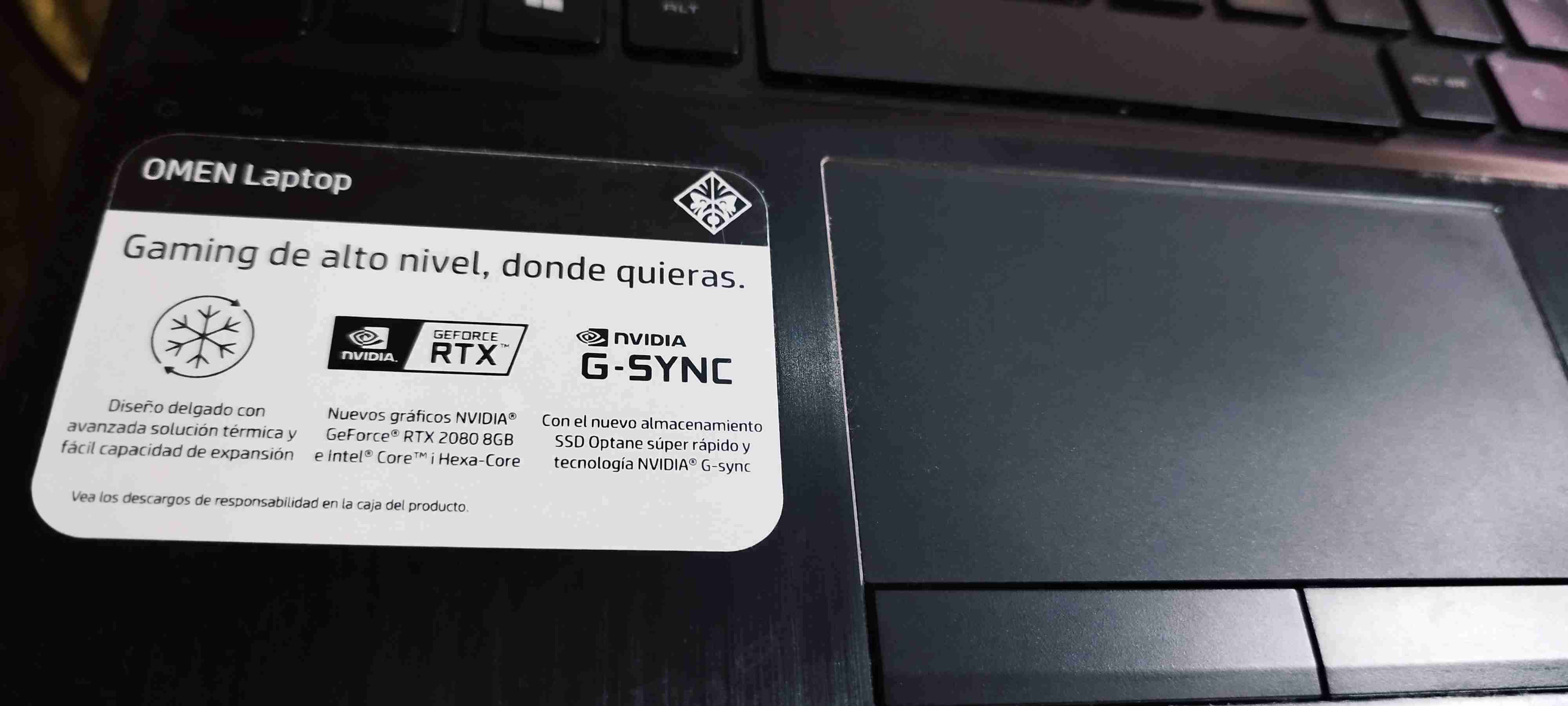 Notebook HP Omen 15-DH0006LA - miniatura 4