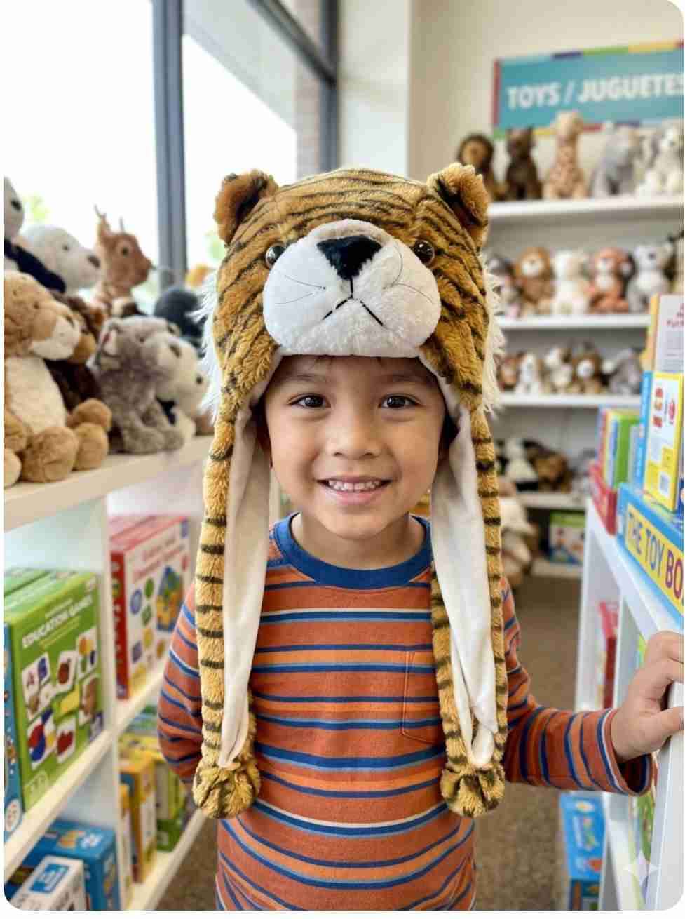 Gorro animado infantil oso de felpa - miniatura 2