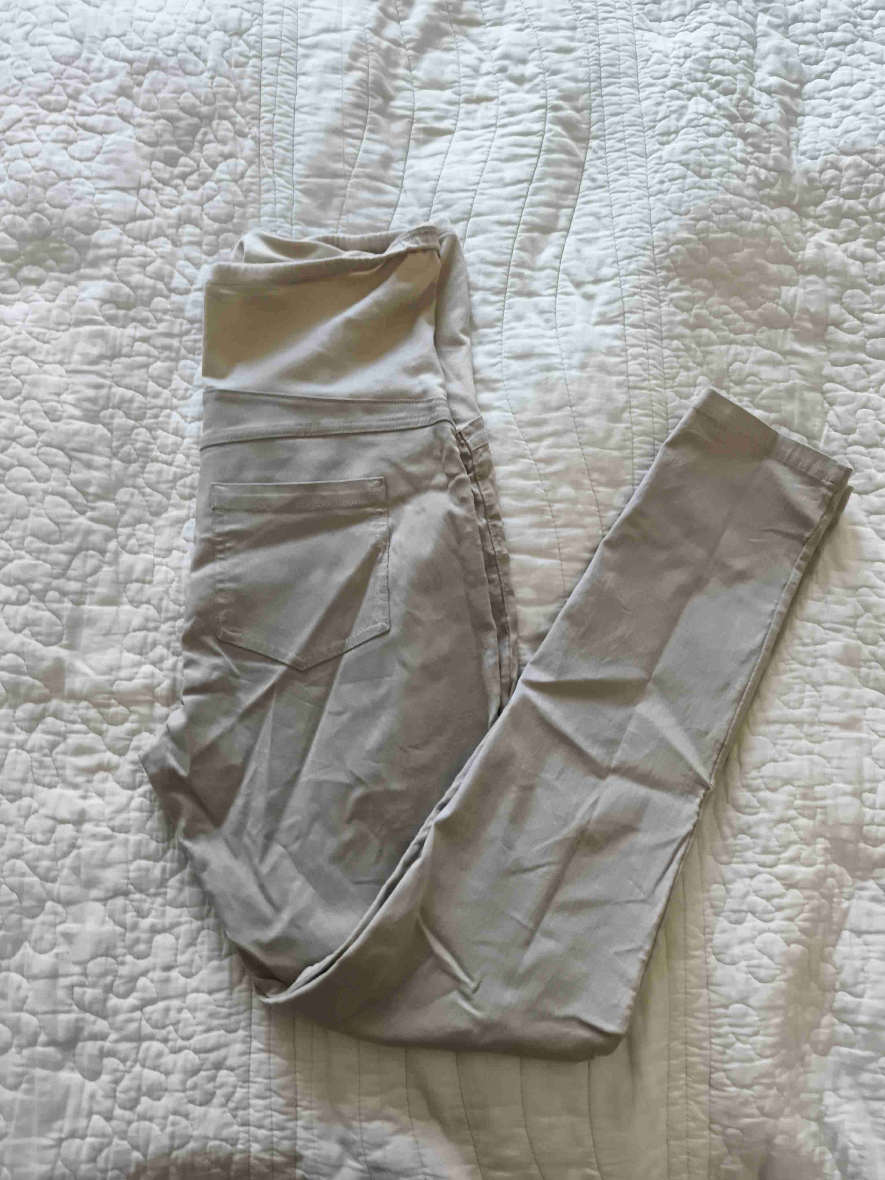 Leggins embarazada beige semi-ajustados - miniatura 2