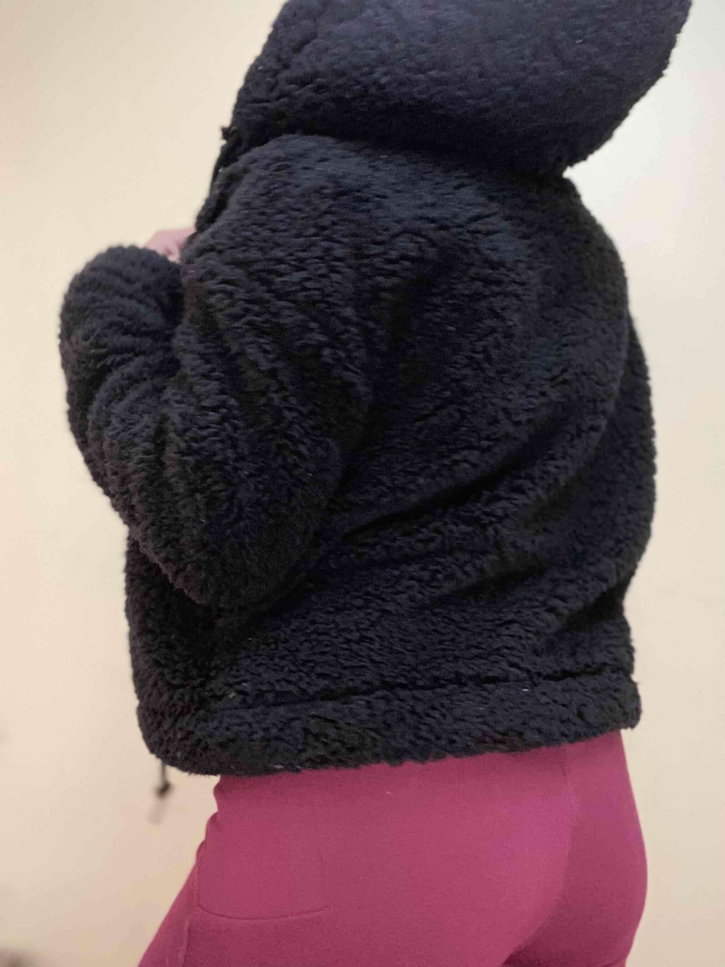 Chaqueta negra de polar - miniatura 3