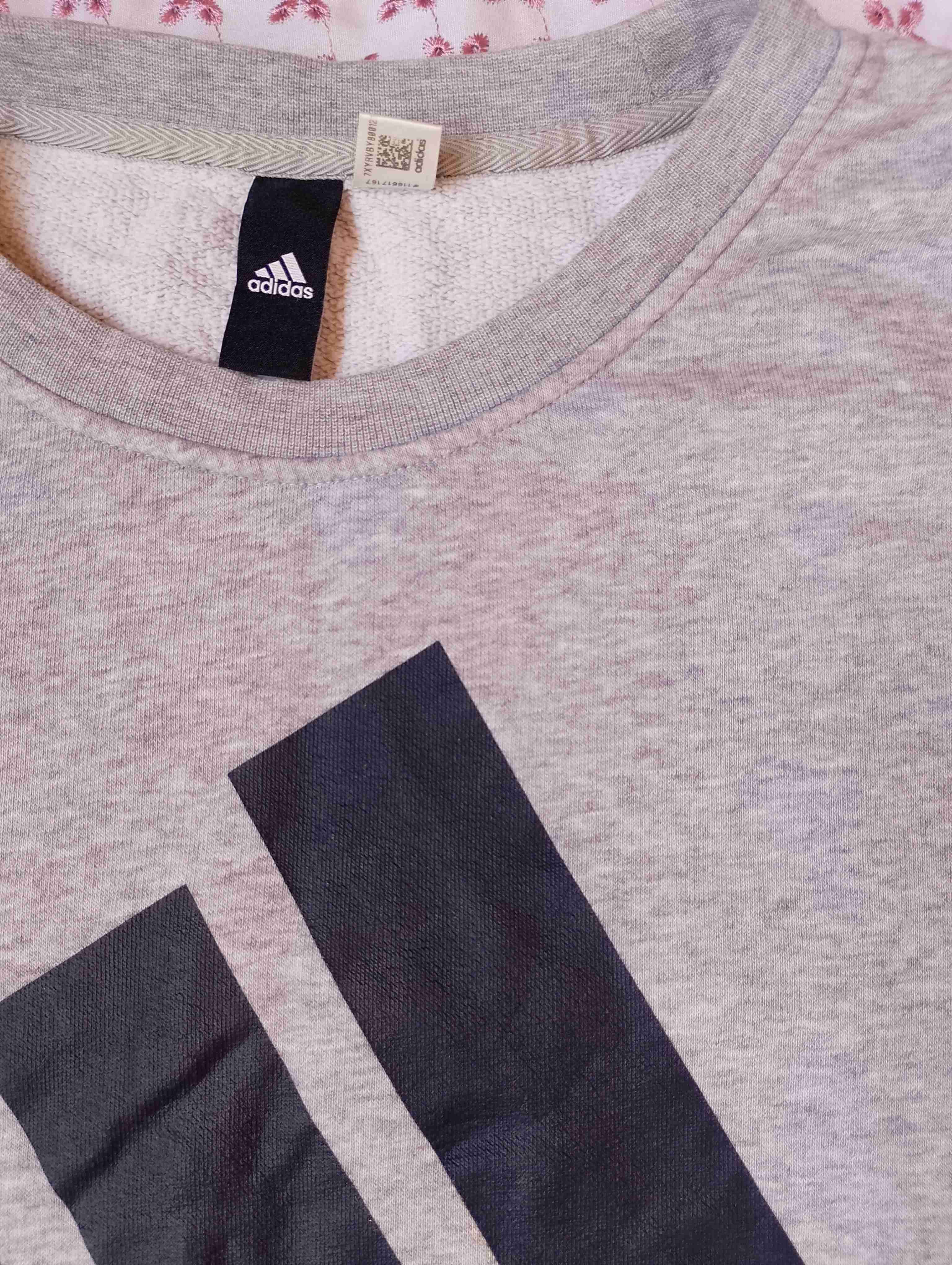 Poleron gris Adidas Athletics - miniatura 3