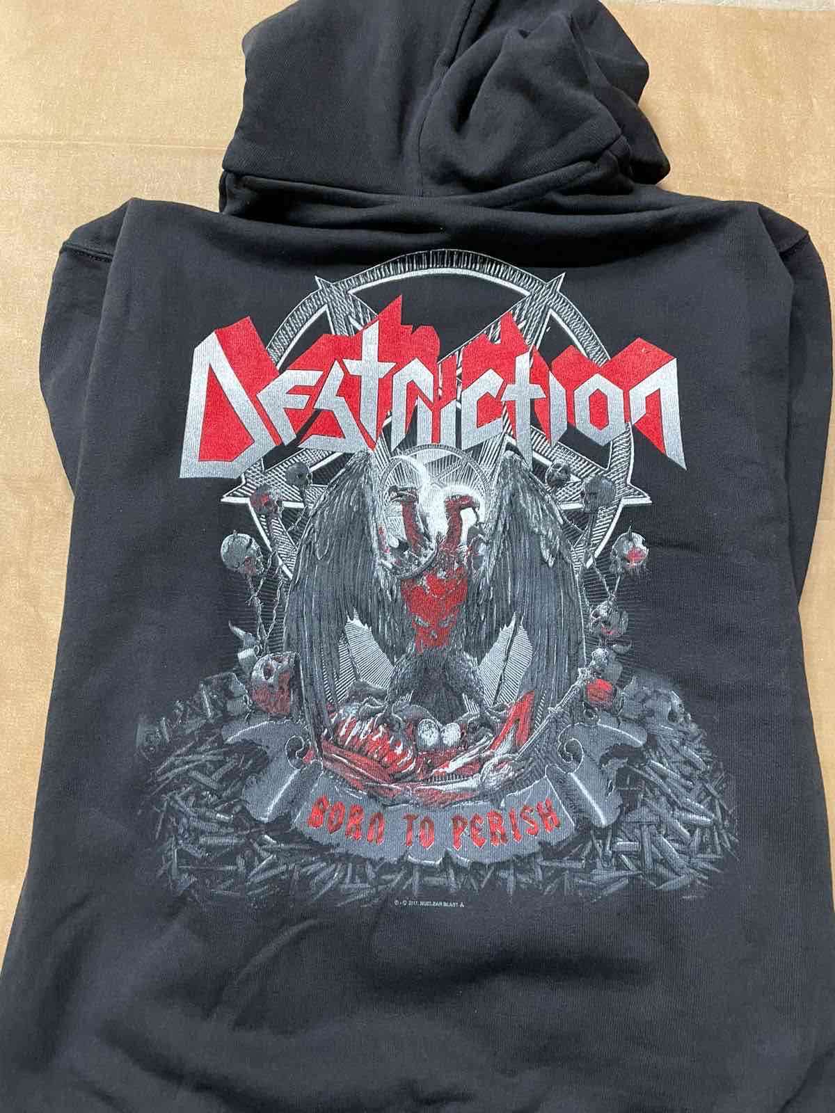 Polerón negro con capucha Destruction - miniatura 2