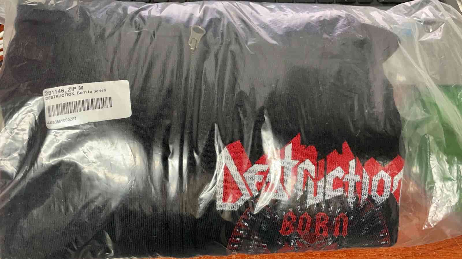 Polerón negro con capucha Destruction - miniatura 3